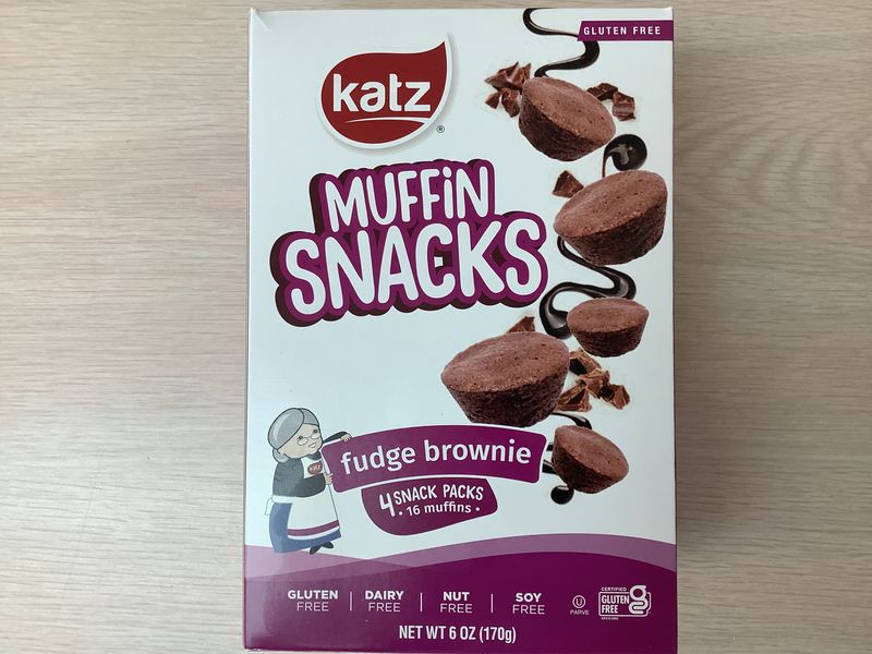 KATZ MUFFIN SNACKS FUDGE BROWNIE GLUTEN FREE 6 OZ