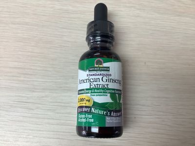 NATURES ANSWER Ginseng American Alcohol Free Extract 1 ounce