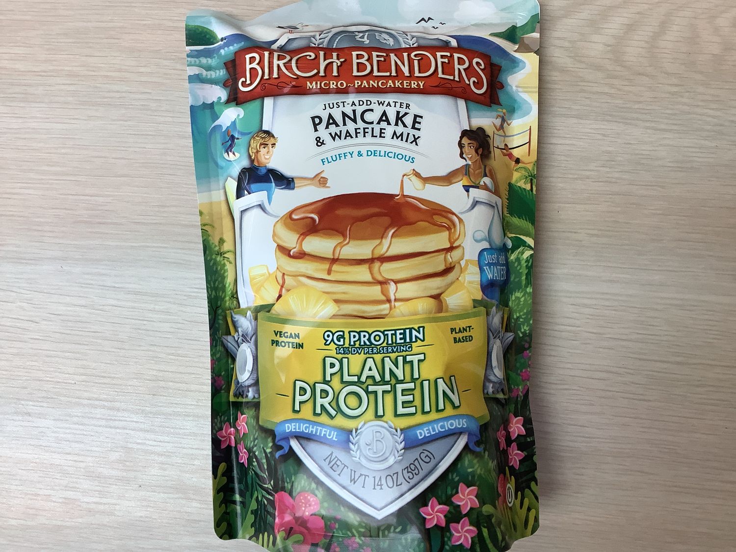 BIRCH BENDERS MIX PANCAKE WAFFLE PLANT PROTEIN  14OZ