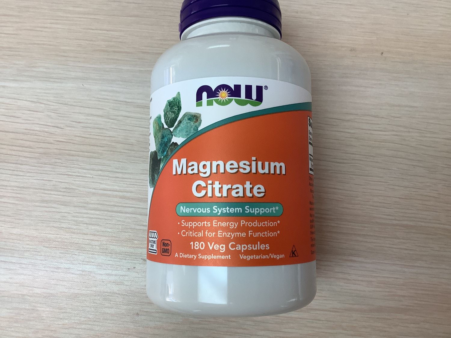 NOW MAGNESIUM CITRATE 180 VEG CAPSULES (IN-STORE ONLY)