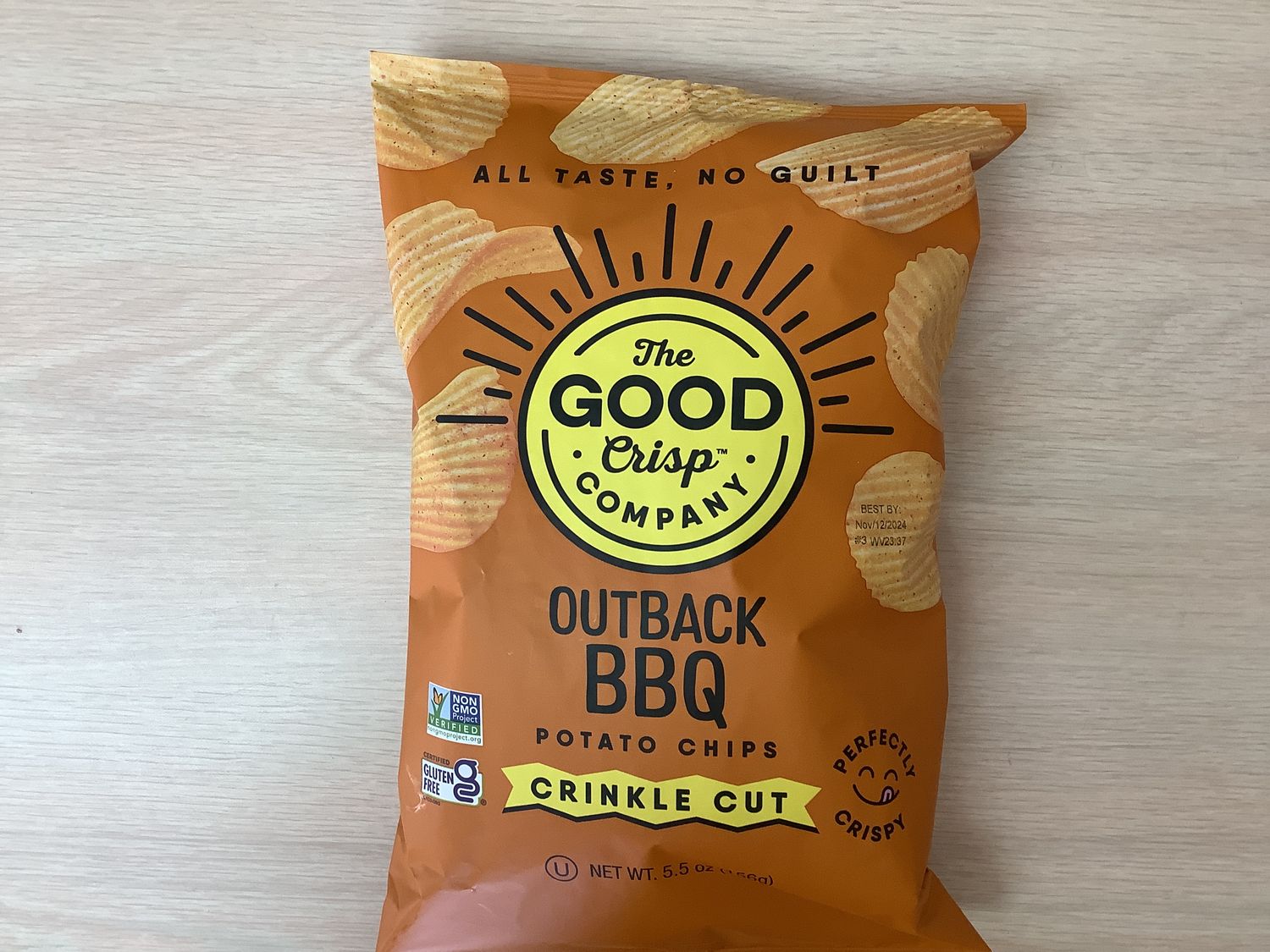 THE GOOD CRISP COMPANY CRINKLE CUT OUTBACK BBQ 5.5 Oz