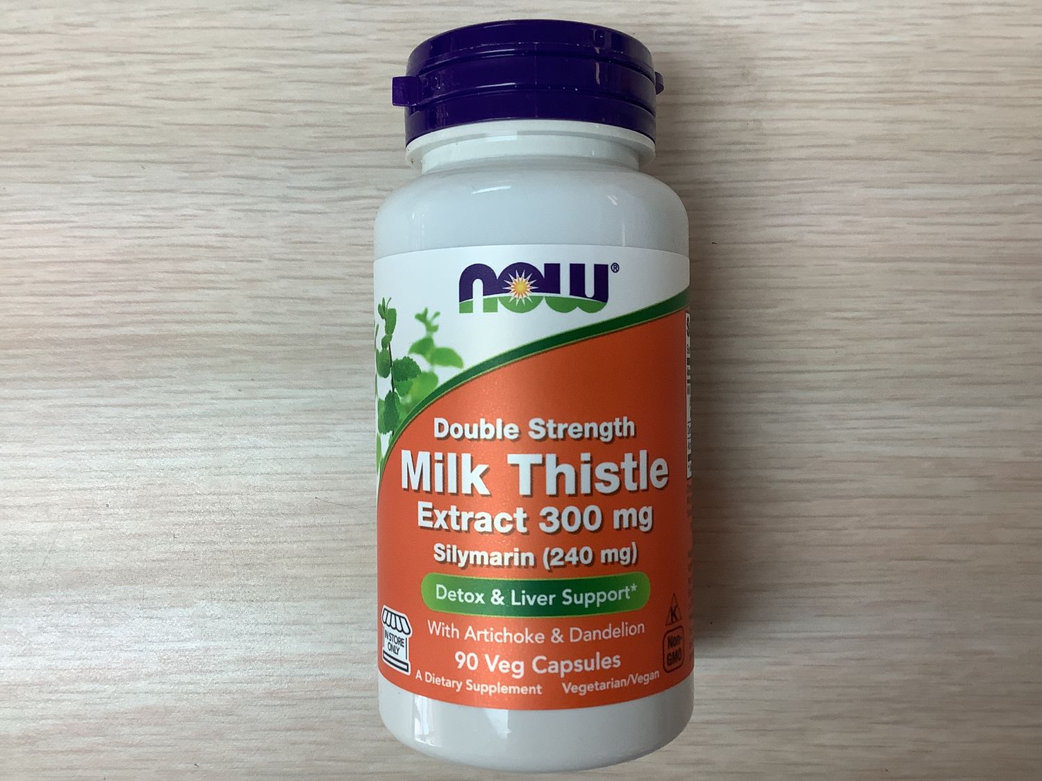 NOW MILK THISTLE EXTRACT 300 MG Silymarin (240 mg) 90 vcaps (IN-STORE ONLY)