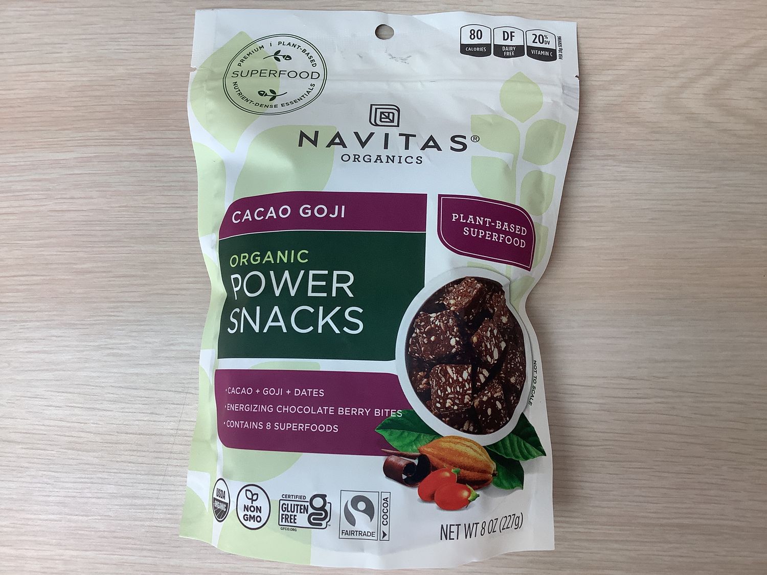 NAVITAS Organic Goji Cacao Power Snacks 8 oz