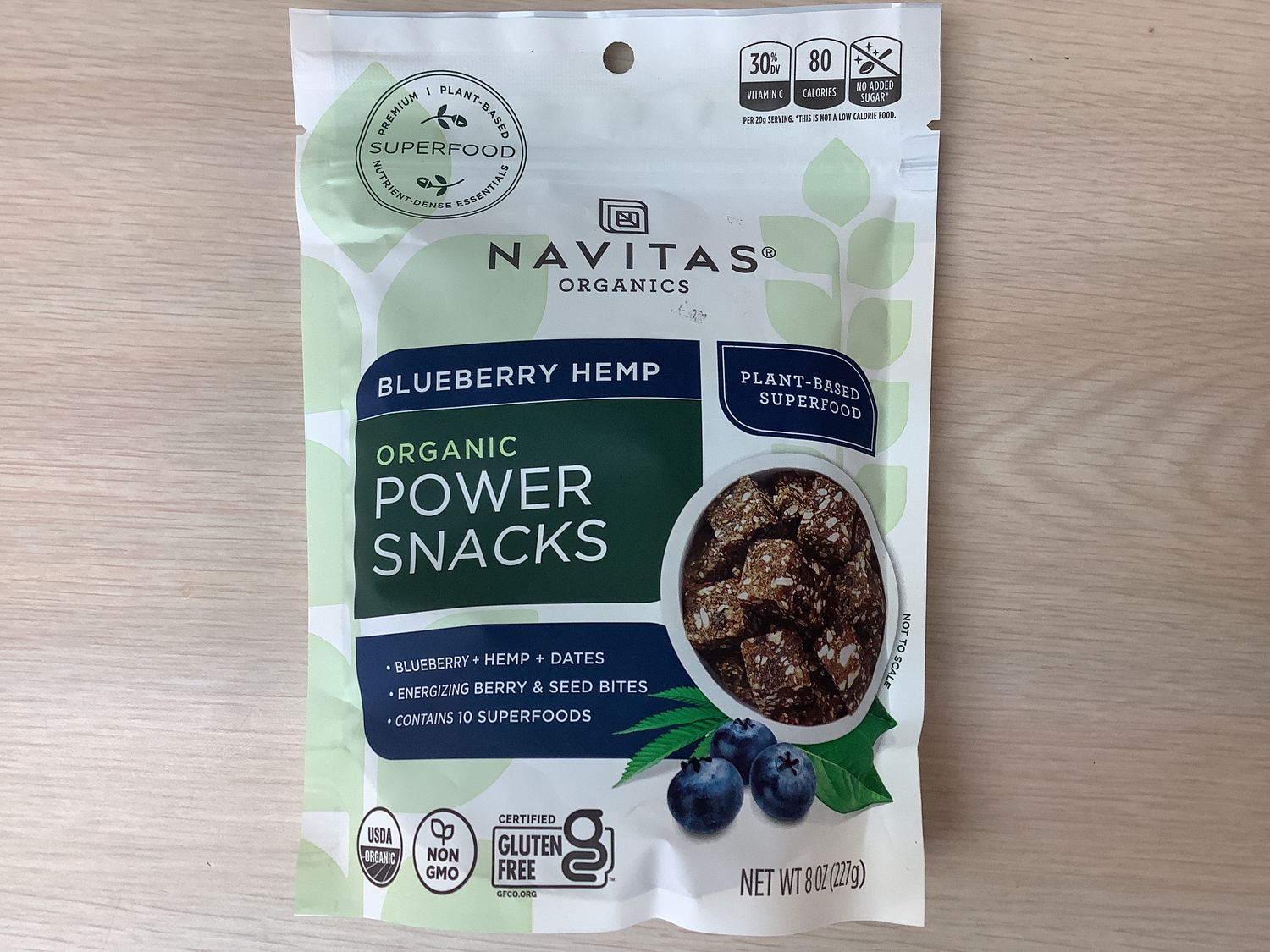 NAVITAS Organic Blueberry Hemp Power Snacks 8 oz