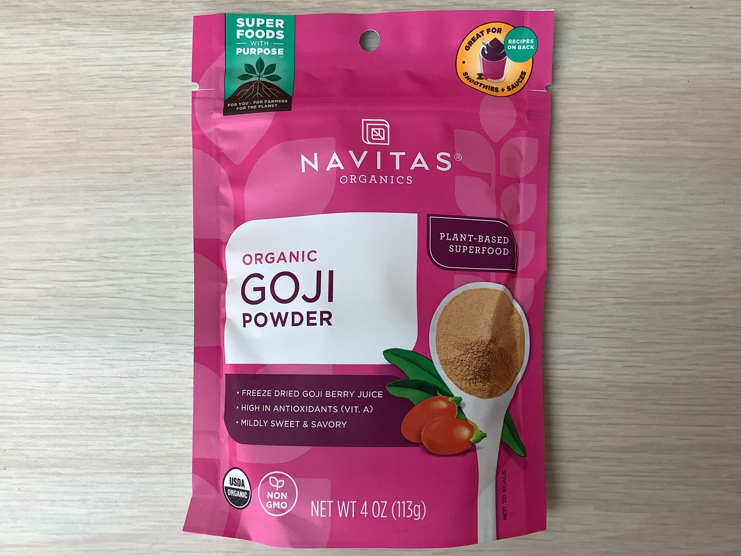 NAVITAS GOJI POWDER ORGANIC 4 OZ