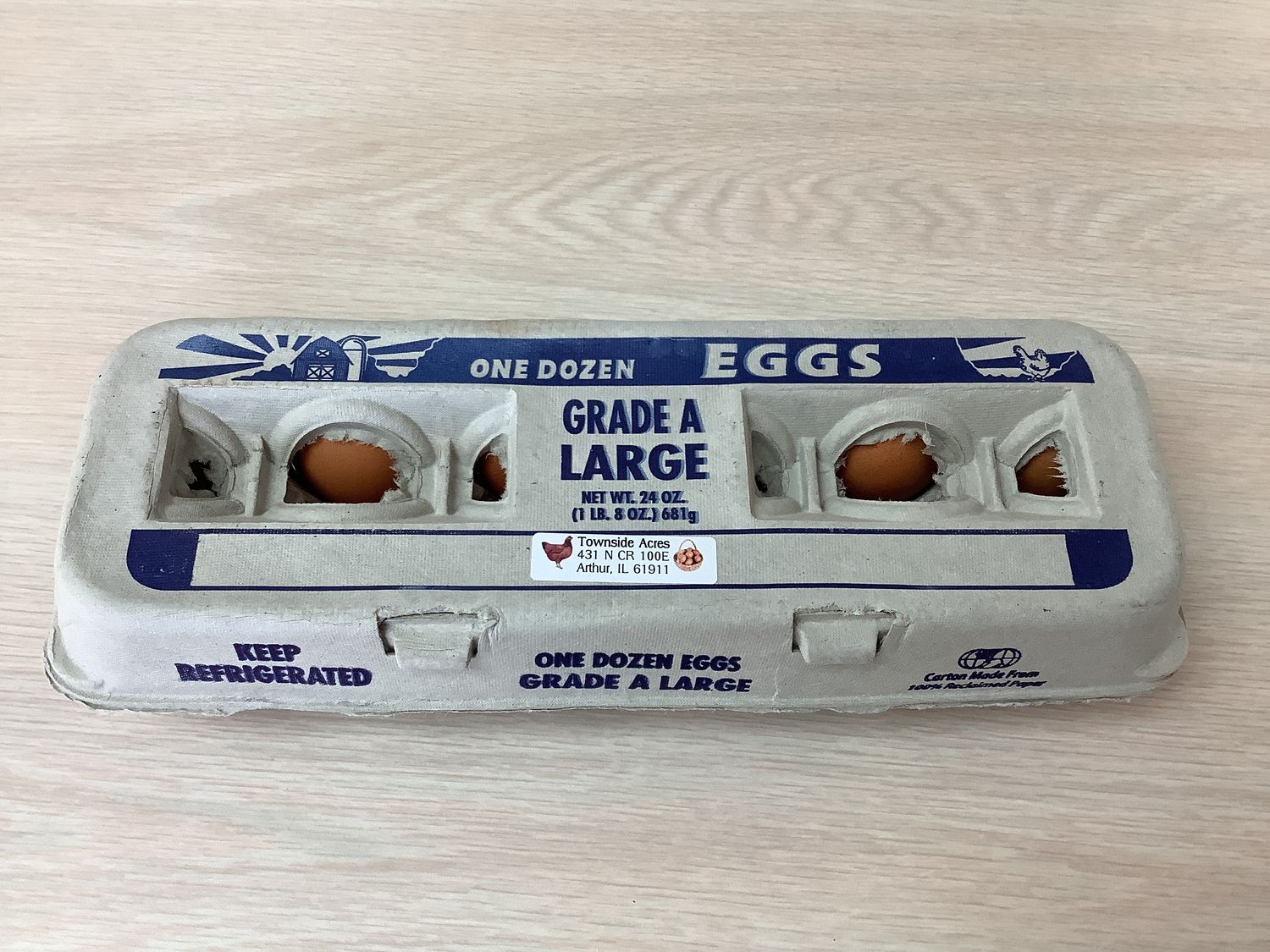 TOWNSIDE ACRES FREE-RANGE LARGE GRADE A EGGS 1 DOZEN (LOCAL)