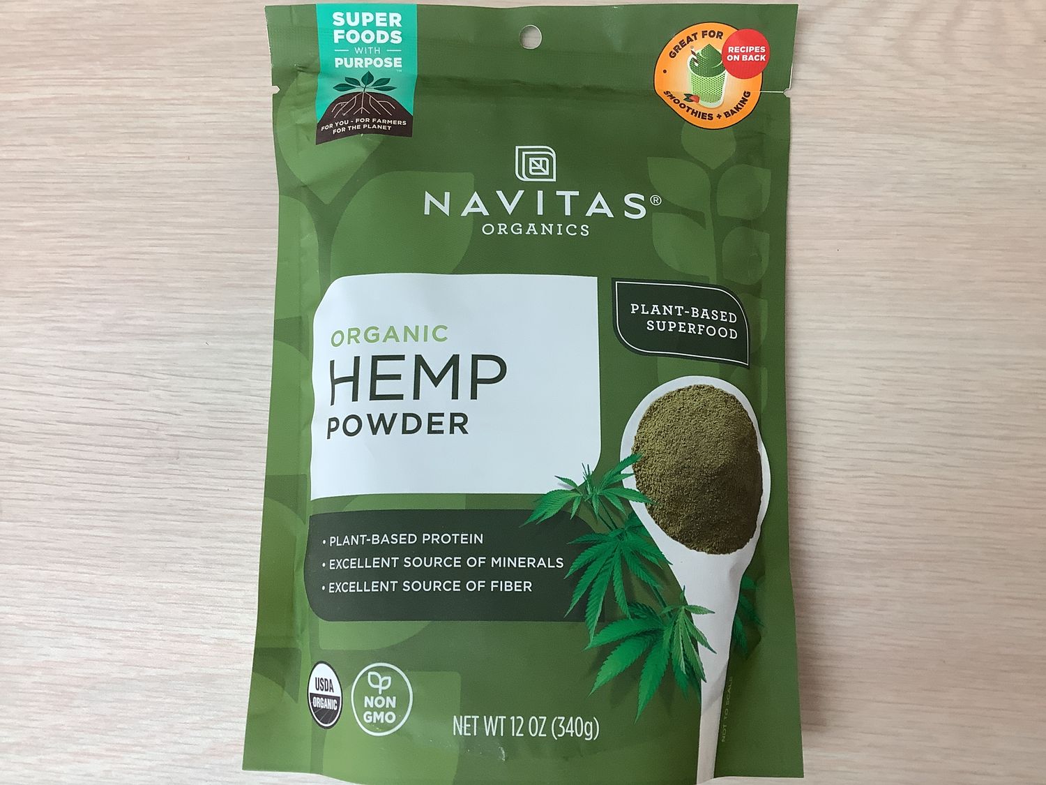 NAVITAS Organic Hemp Protein Powder 12 oz