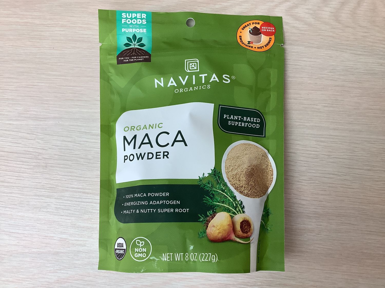 NAVITAS Organic Raw Maca Powder 8 oz