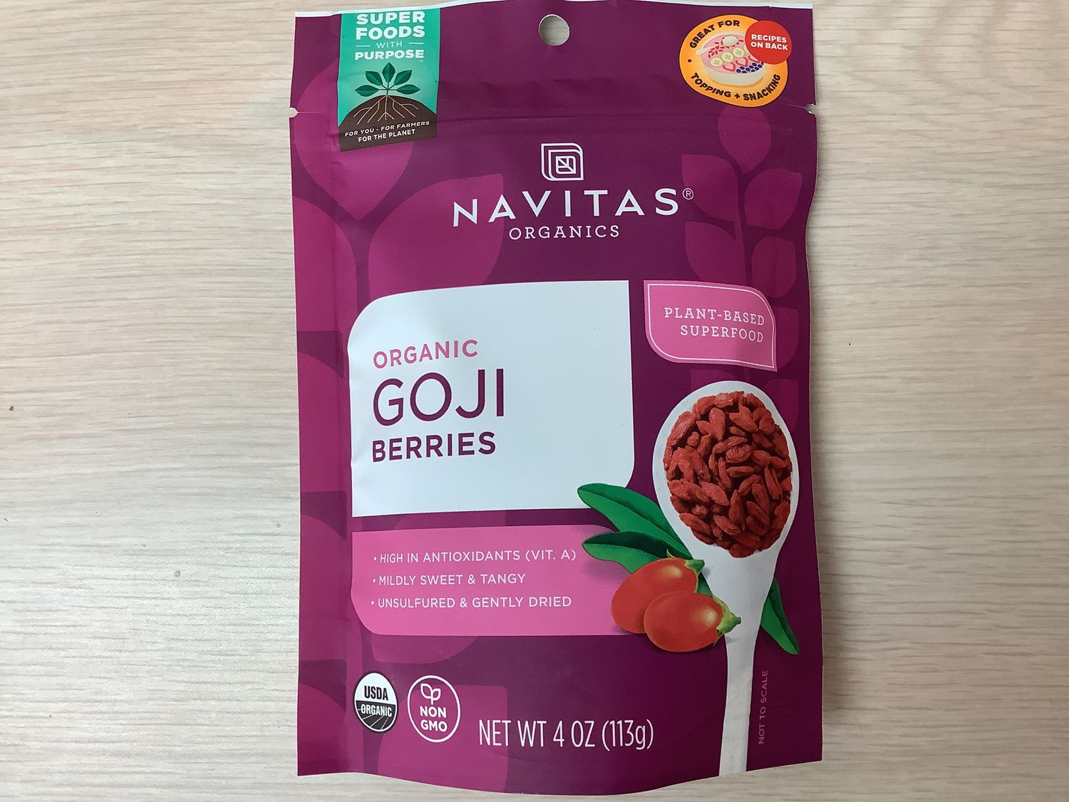 NAVITAS Organic Goji Berries 4 oz