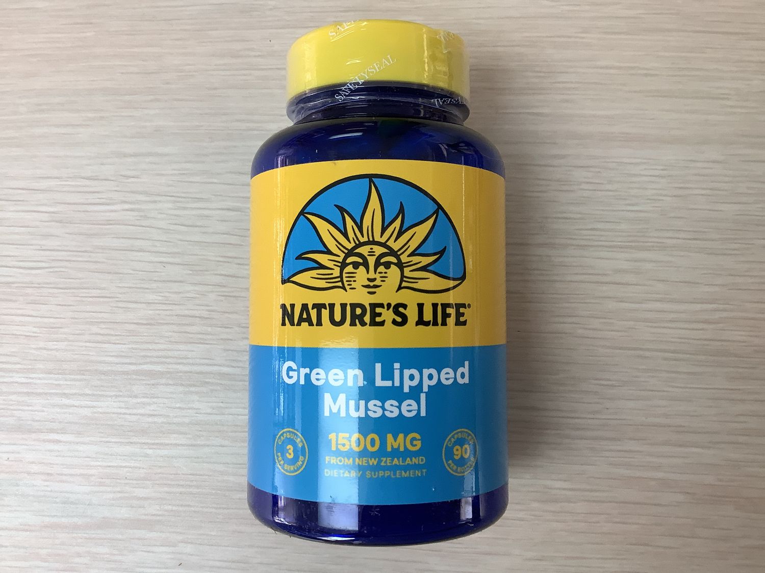NATURES LIFE Green Lipped Mussel, Veg Cap 1g 90ea