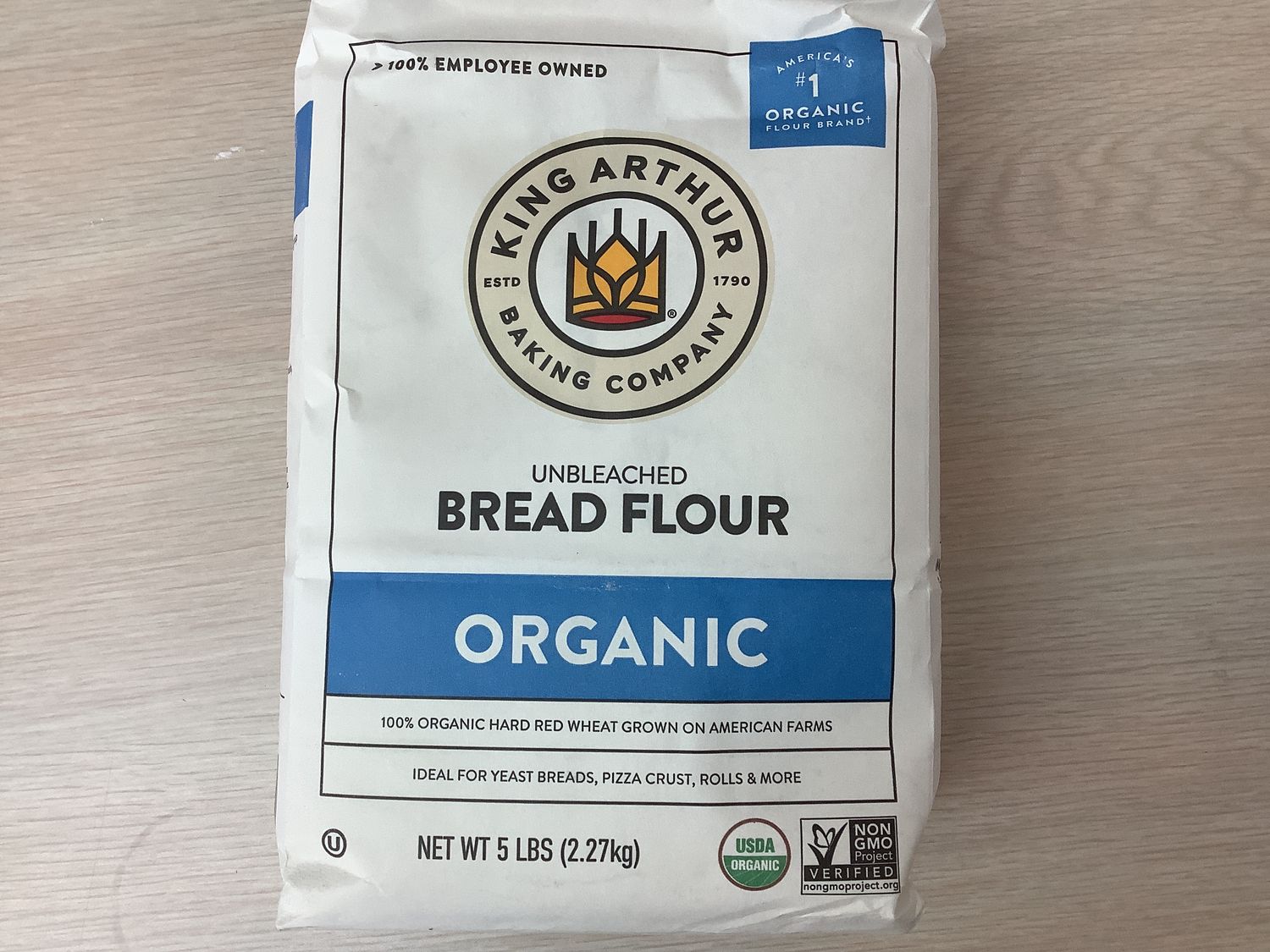 KING ARTHUR FLOUR BREAD 100% ORGANIC 5 LB