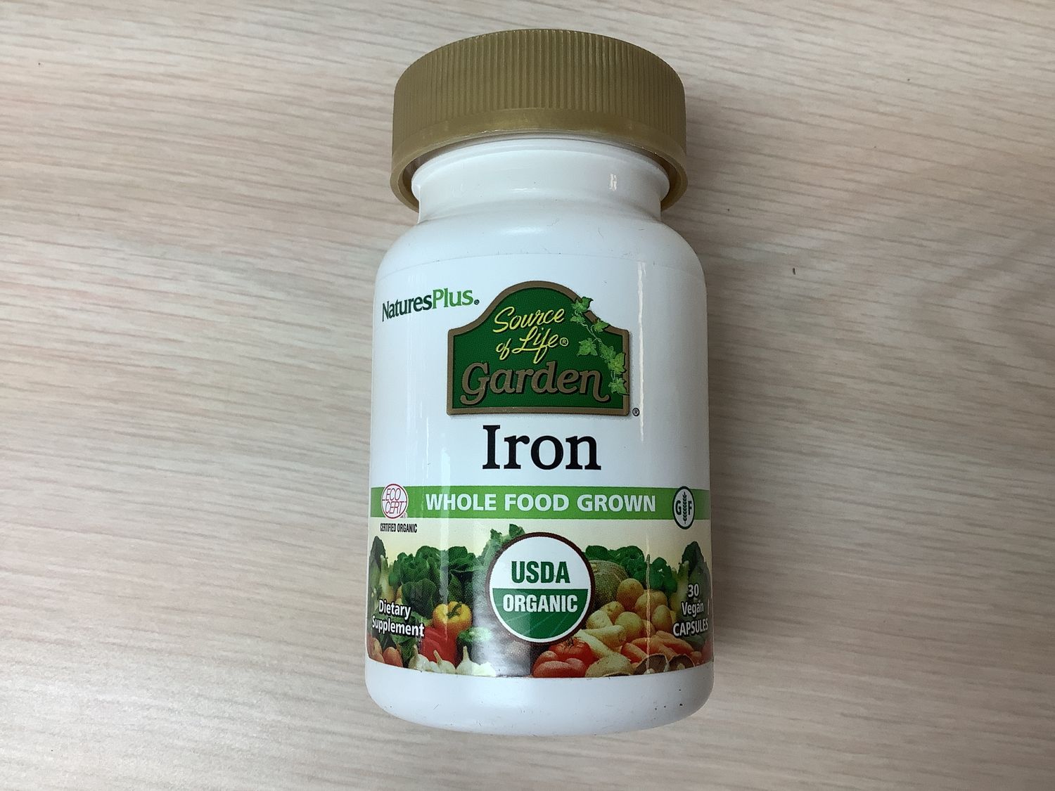 NATURES PLUS SOL GARDEN IRON 18 MG CAP 30