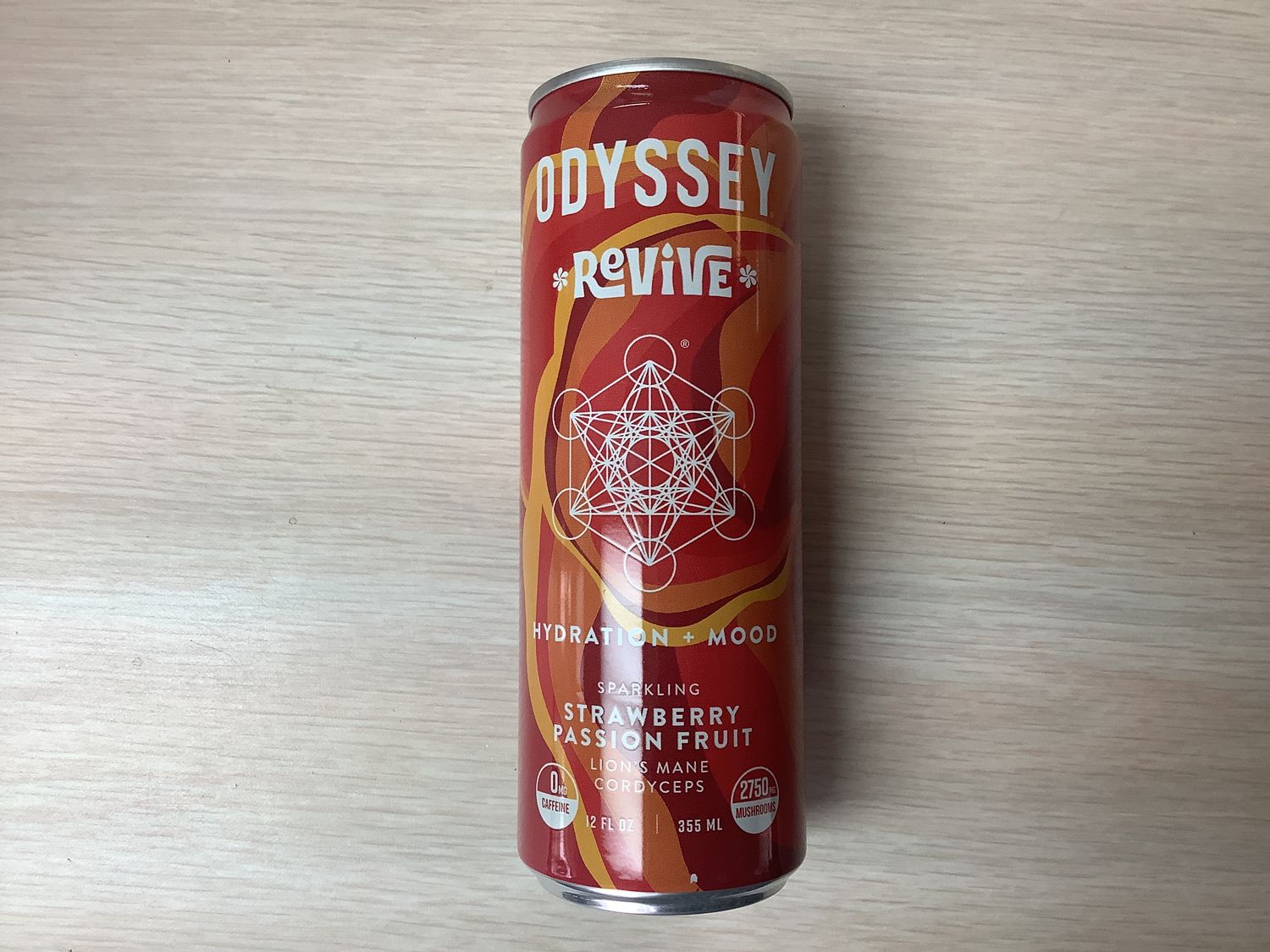 Odyssey Elixir Bev Revive Sparkling Hydration Strawberry Passion Fruit - 12FO