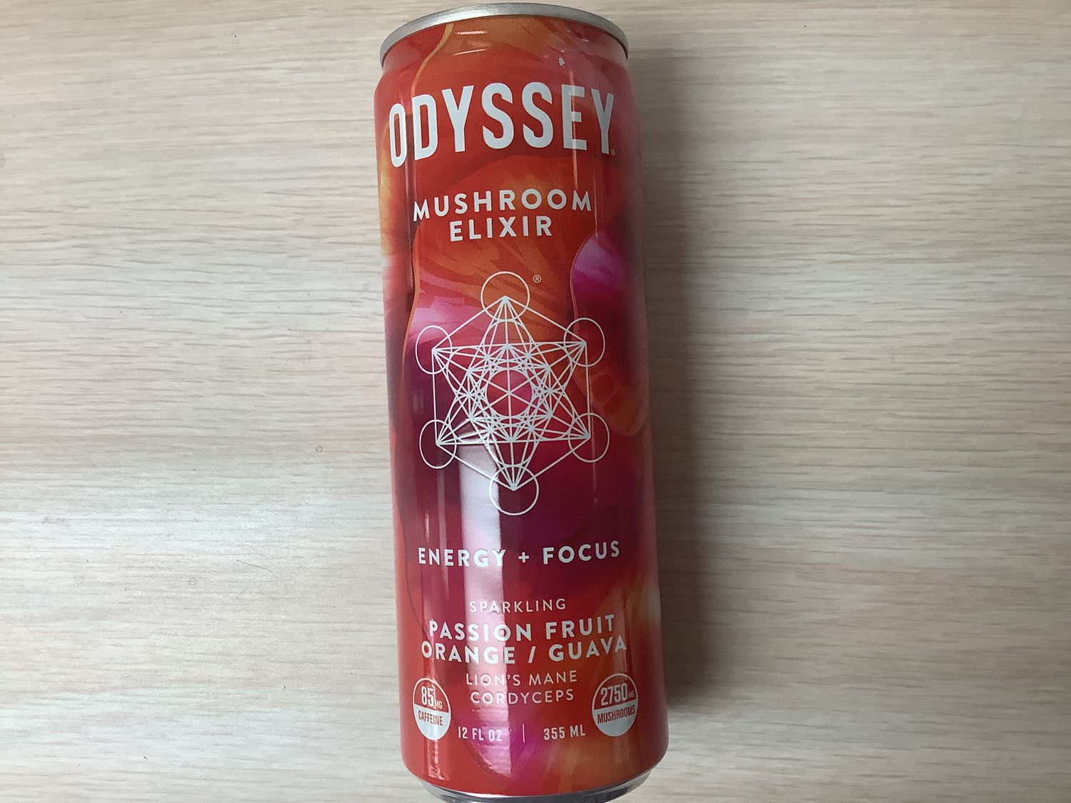 Odyssey Elixir Bev Sparkling Energy Passion Fruit Orange Guava - 12FO
