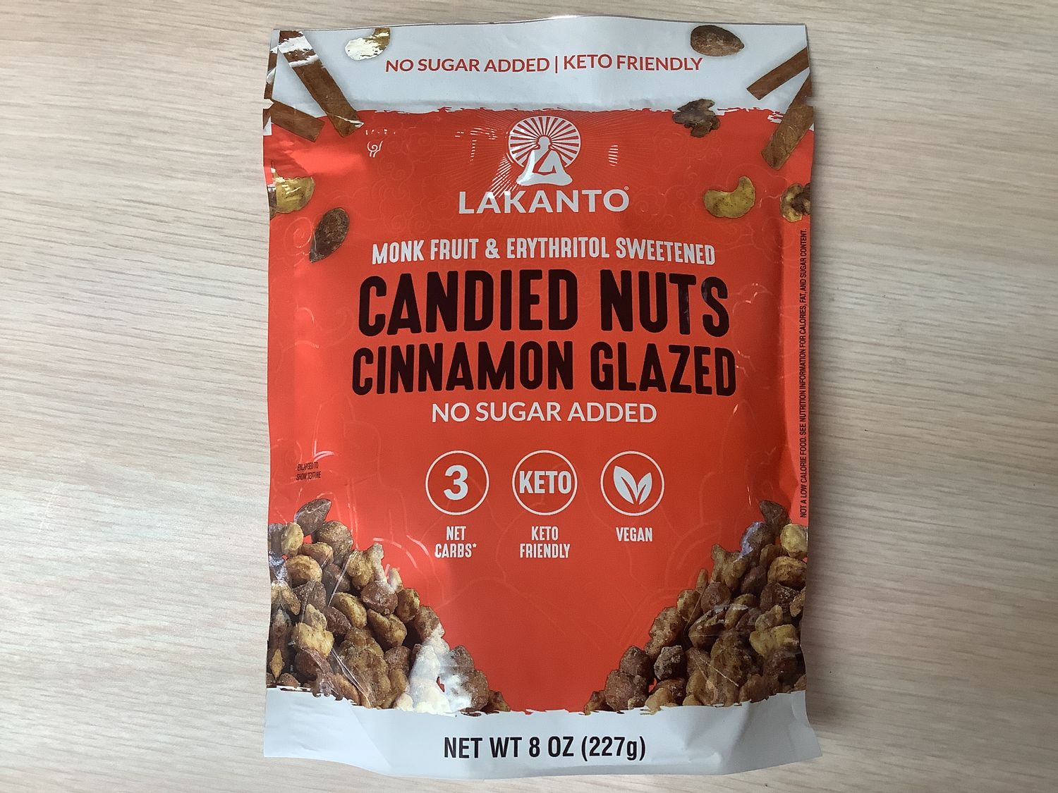 Lakanto Nuts Candied Cinnamon Glazed - 8OZ