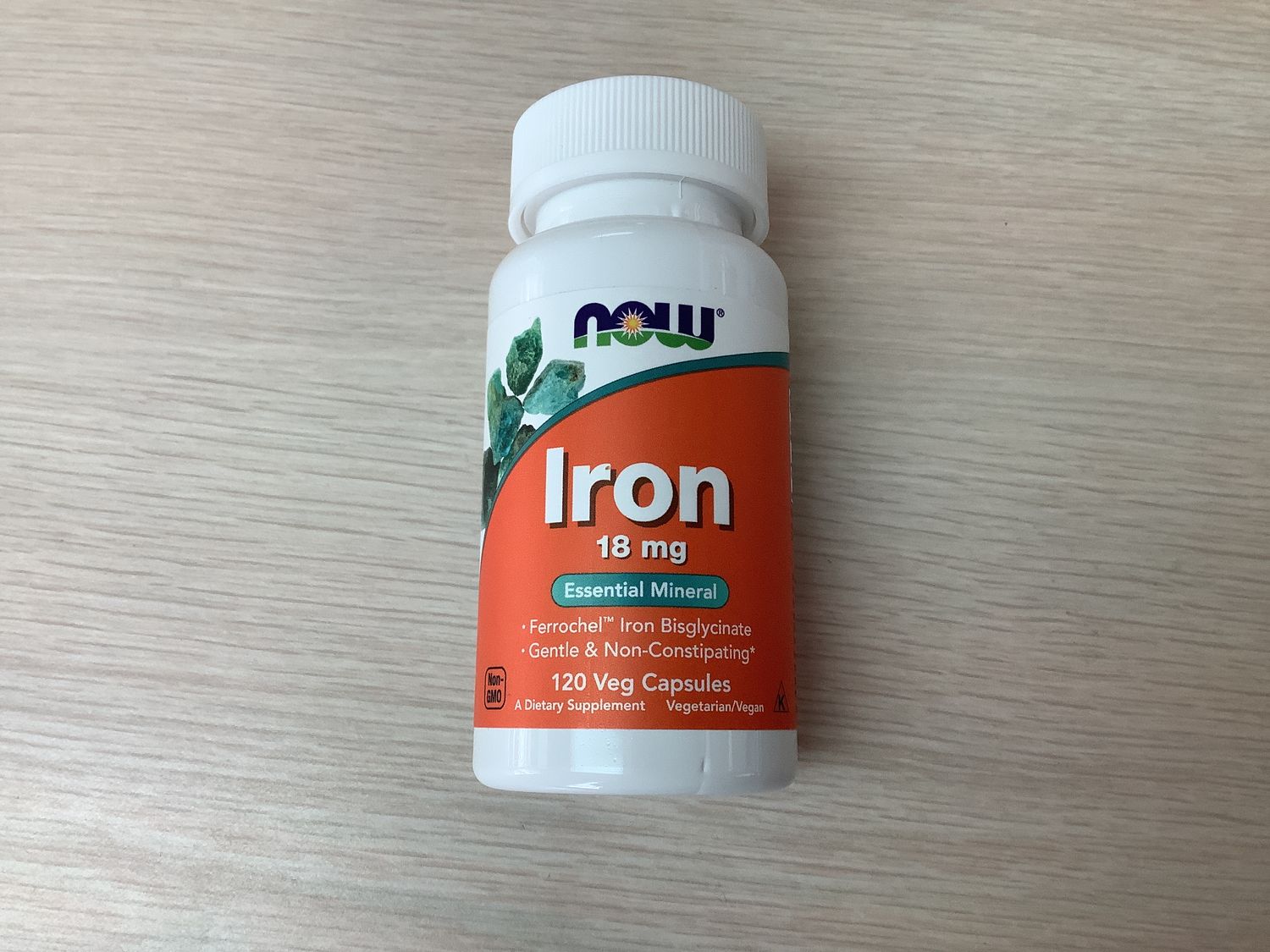 NOW IRON 18MG FERROCHEL(R) 120 VCAPS