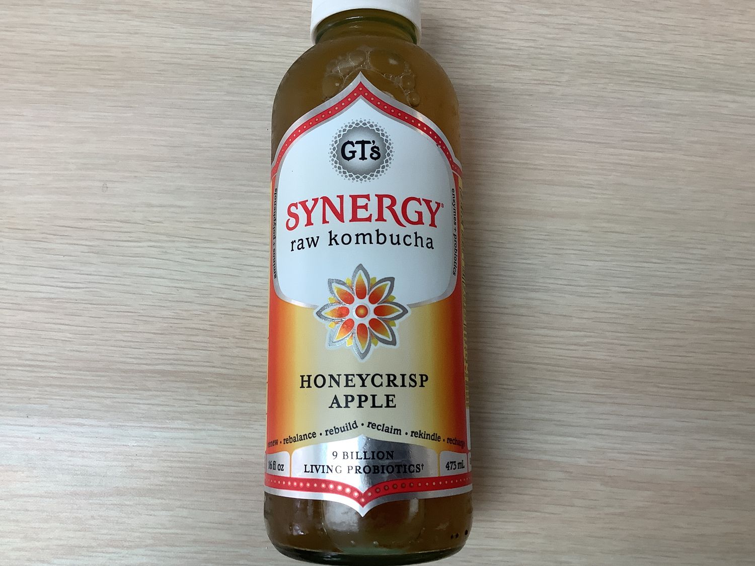GTS ENLIGHTENED KOMBUCHA HONEYCRISP APPLE 16 OZ