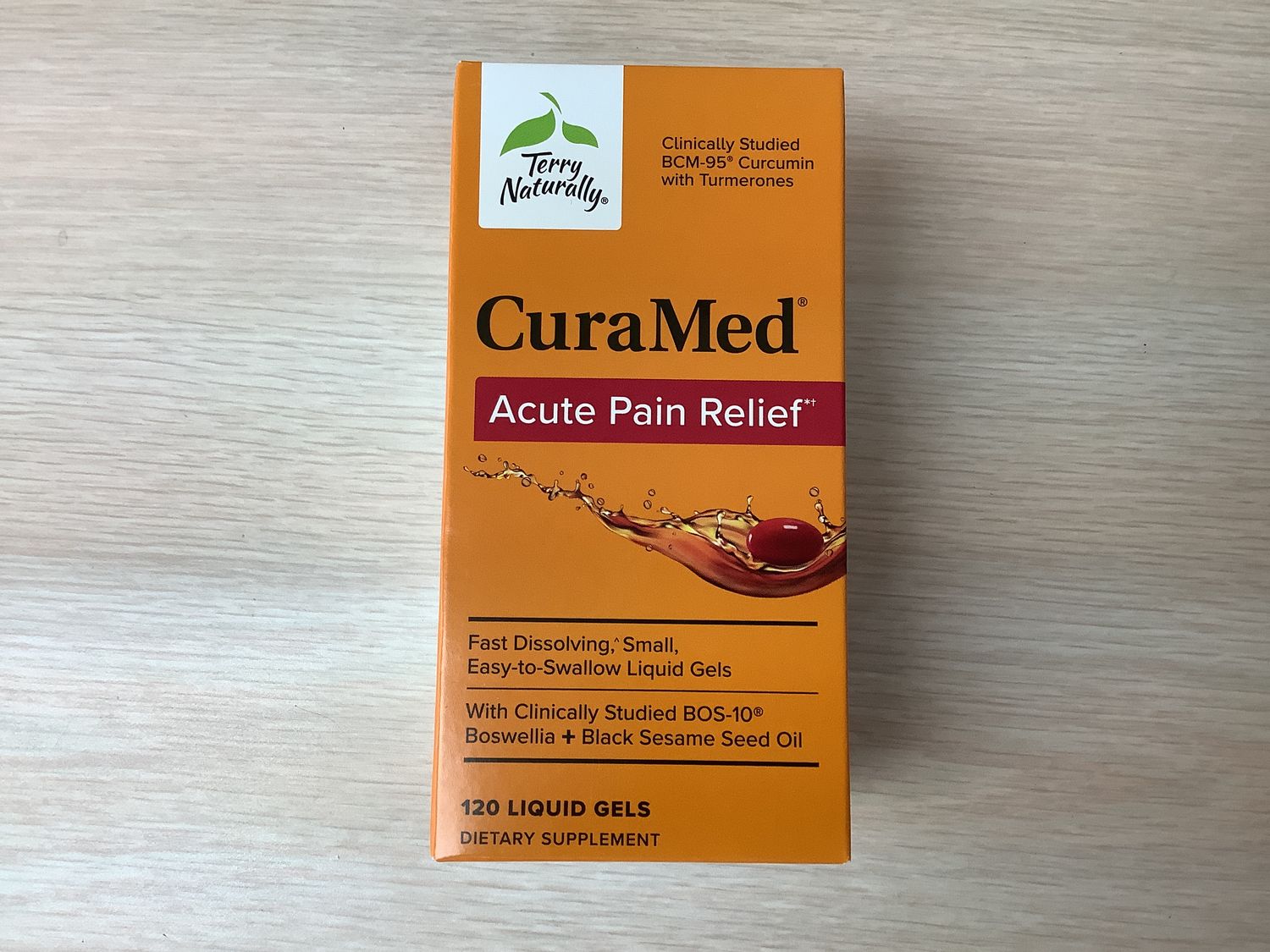 TERRY NATURALLY  ACUTE PAIN RELIEF CuraMed 120 LIQUID GELS