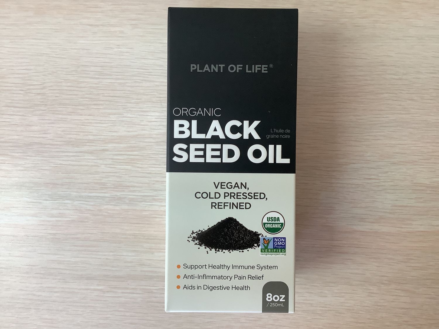 PLANT OF LIFE ORGANIC BLACK SEED OIL PURE 8 oz
