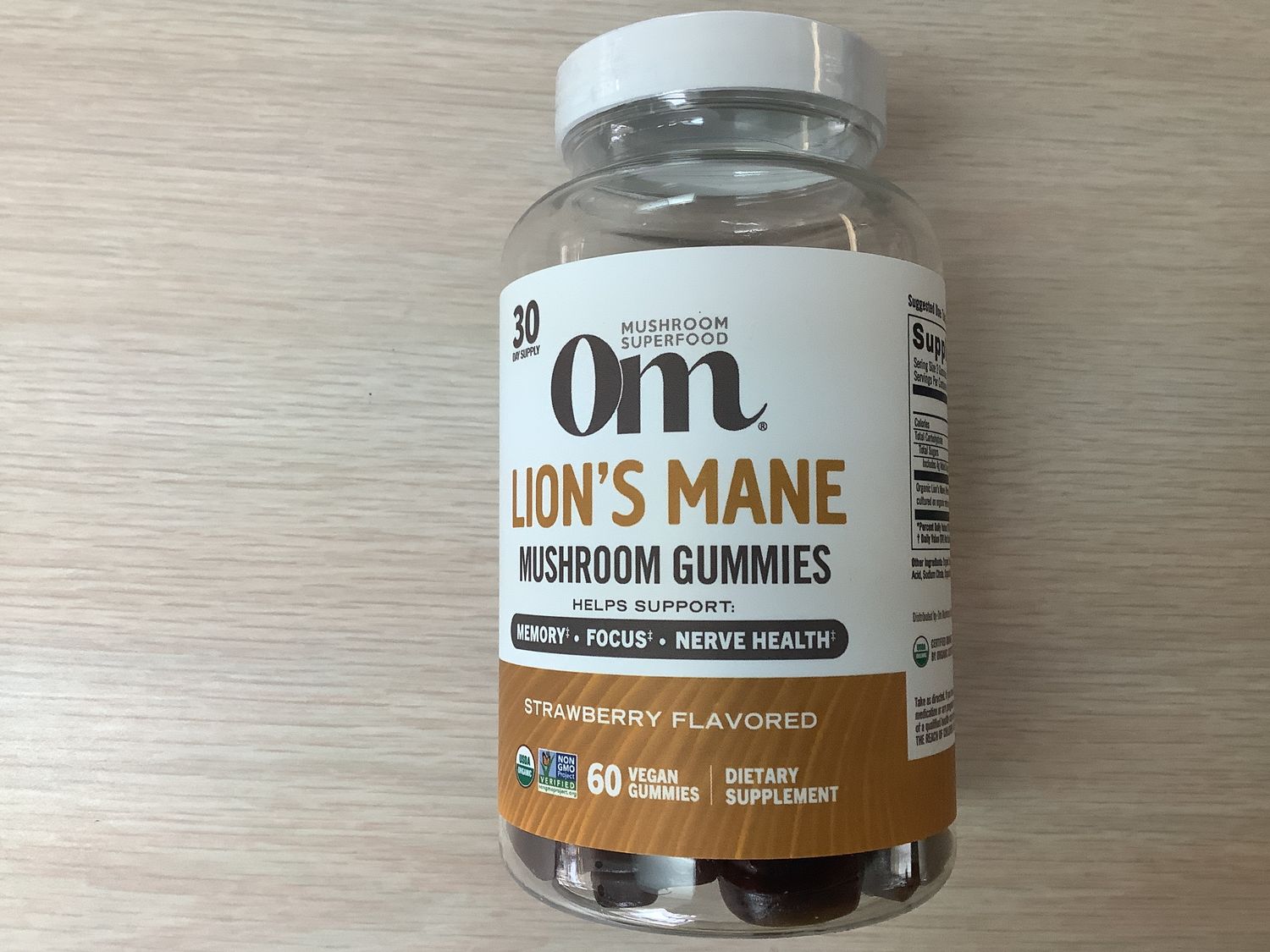OM Lions Mane Mushroom gummies 60 cnt