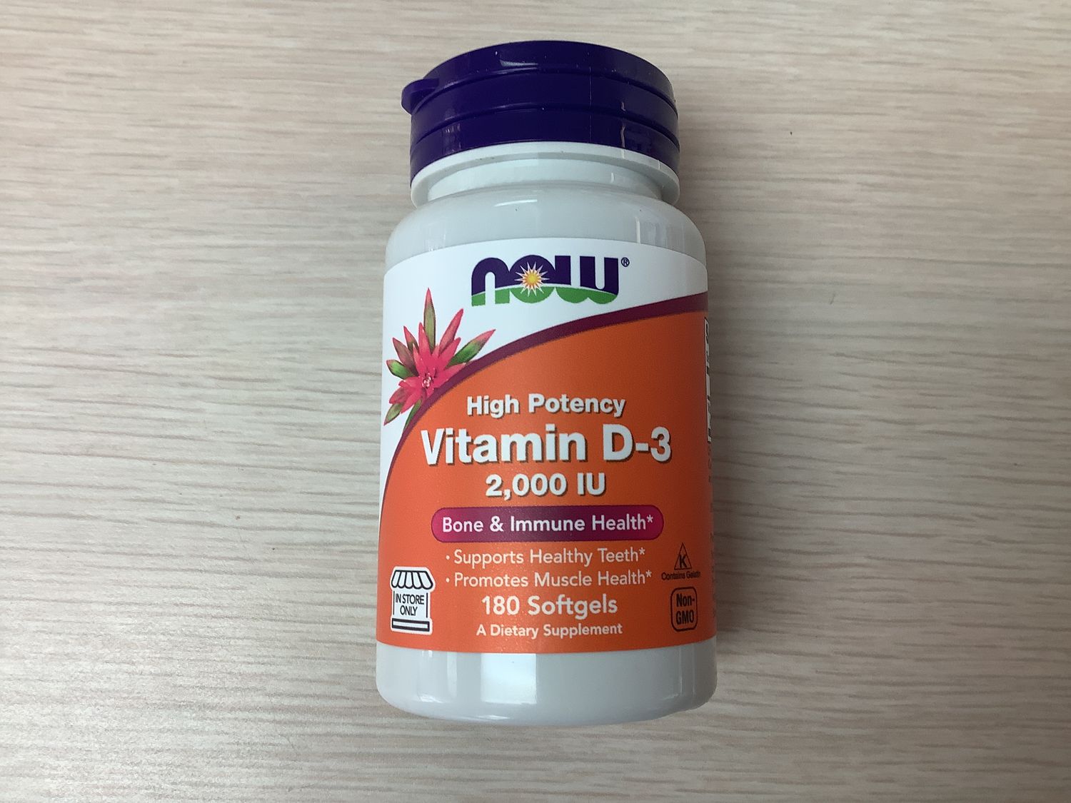 NOW VITAMIN D3 2000 IU 180 SOFTGELS (IN-STORE ONLY)