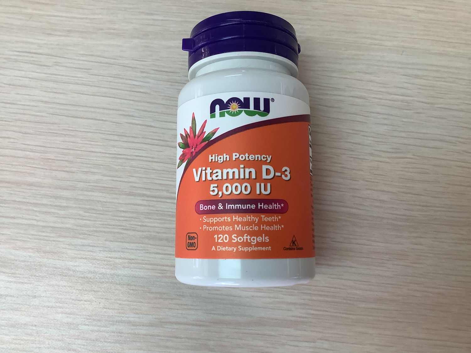 NOW VITAMIN D3 5000 IU 120 SGELS