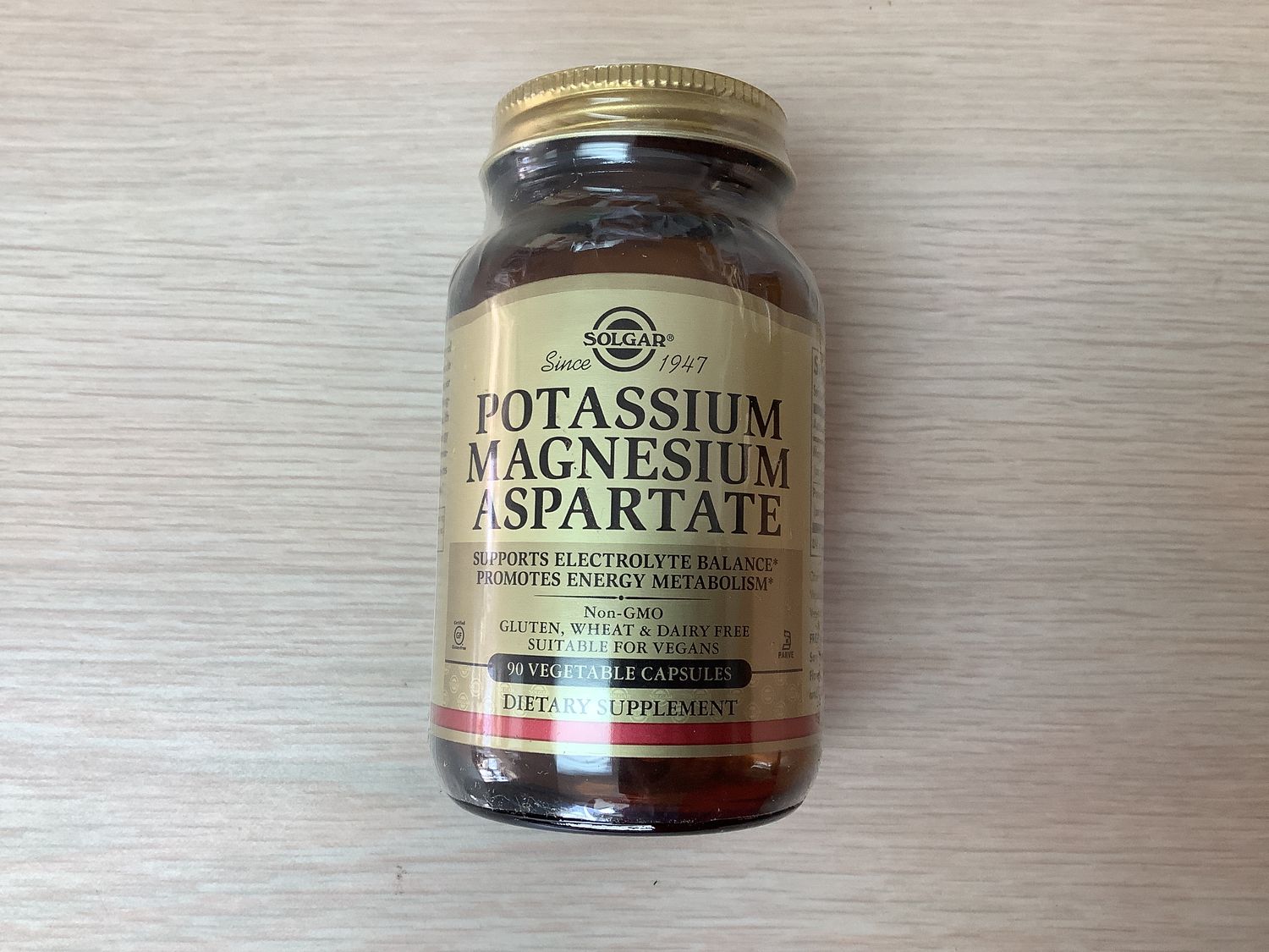 SOLGAR Potassium Magnesium Aspartate Vegetable Capsules  90