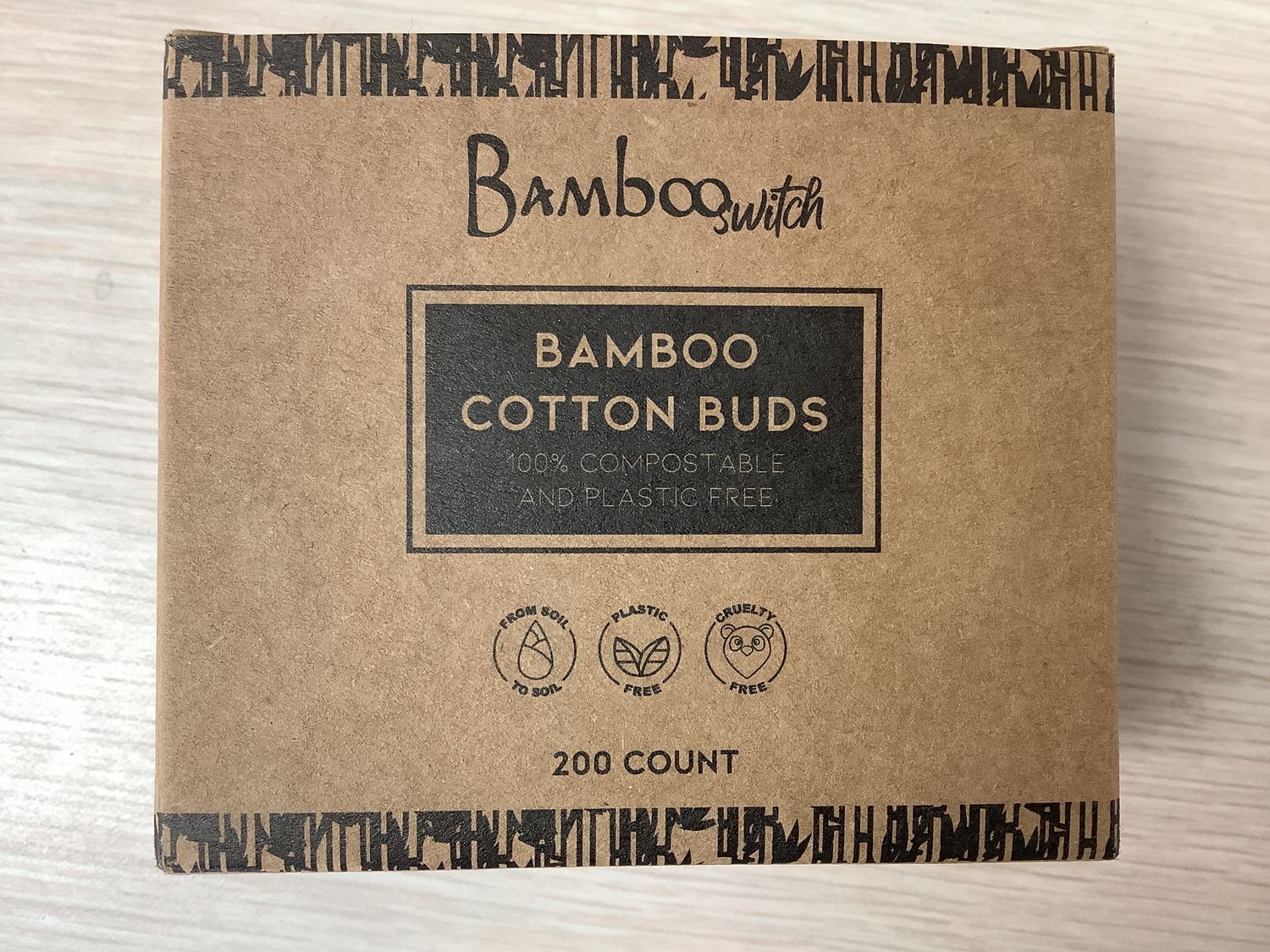 BAMBOO SWITCH Bamboo Cotton Ear Buds | Cotton Swabs - 200ct
