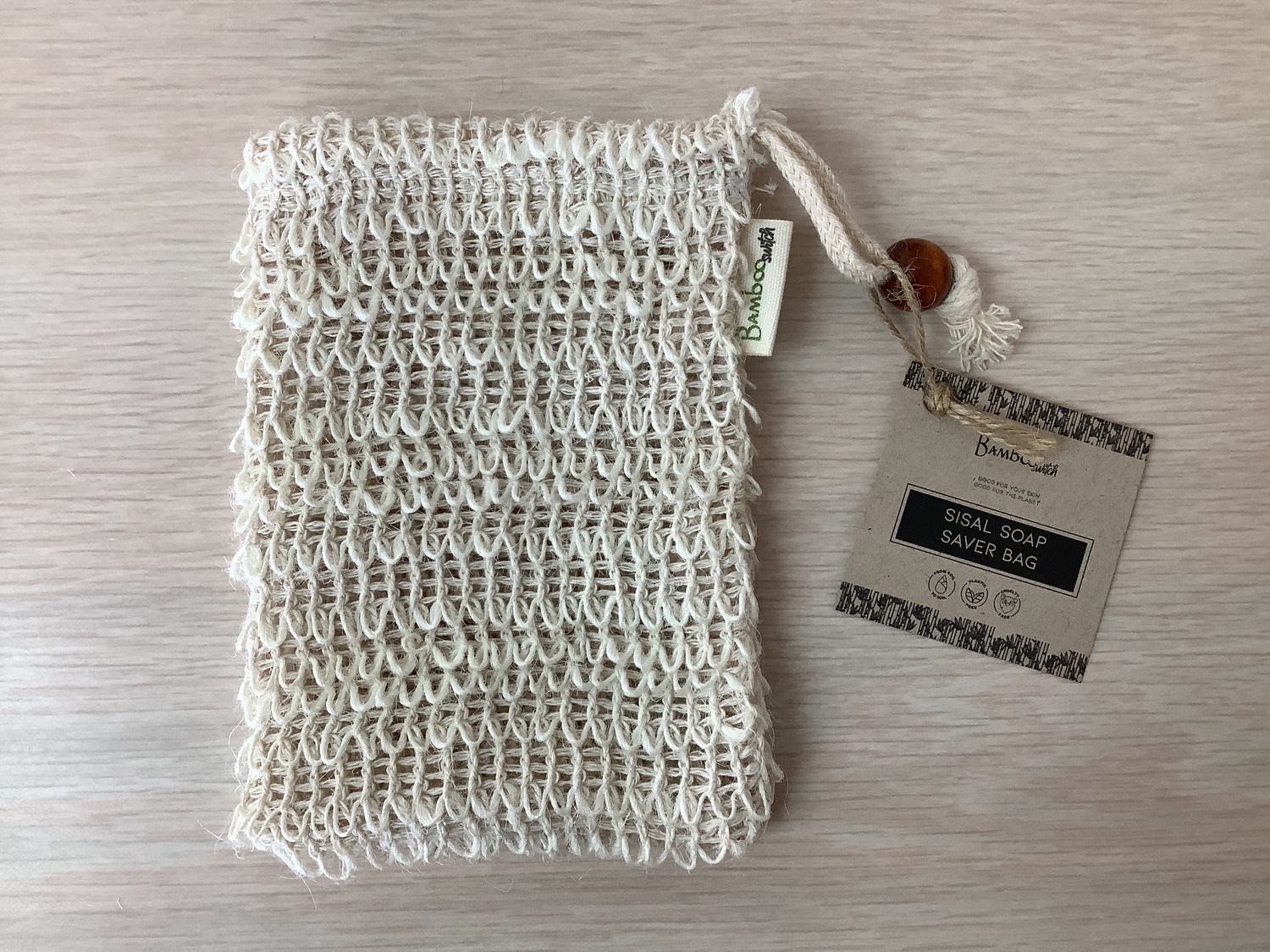 BAMBOO SWITCH Compostable Sisal Soap Bag | Soap Saver