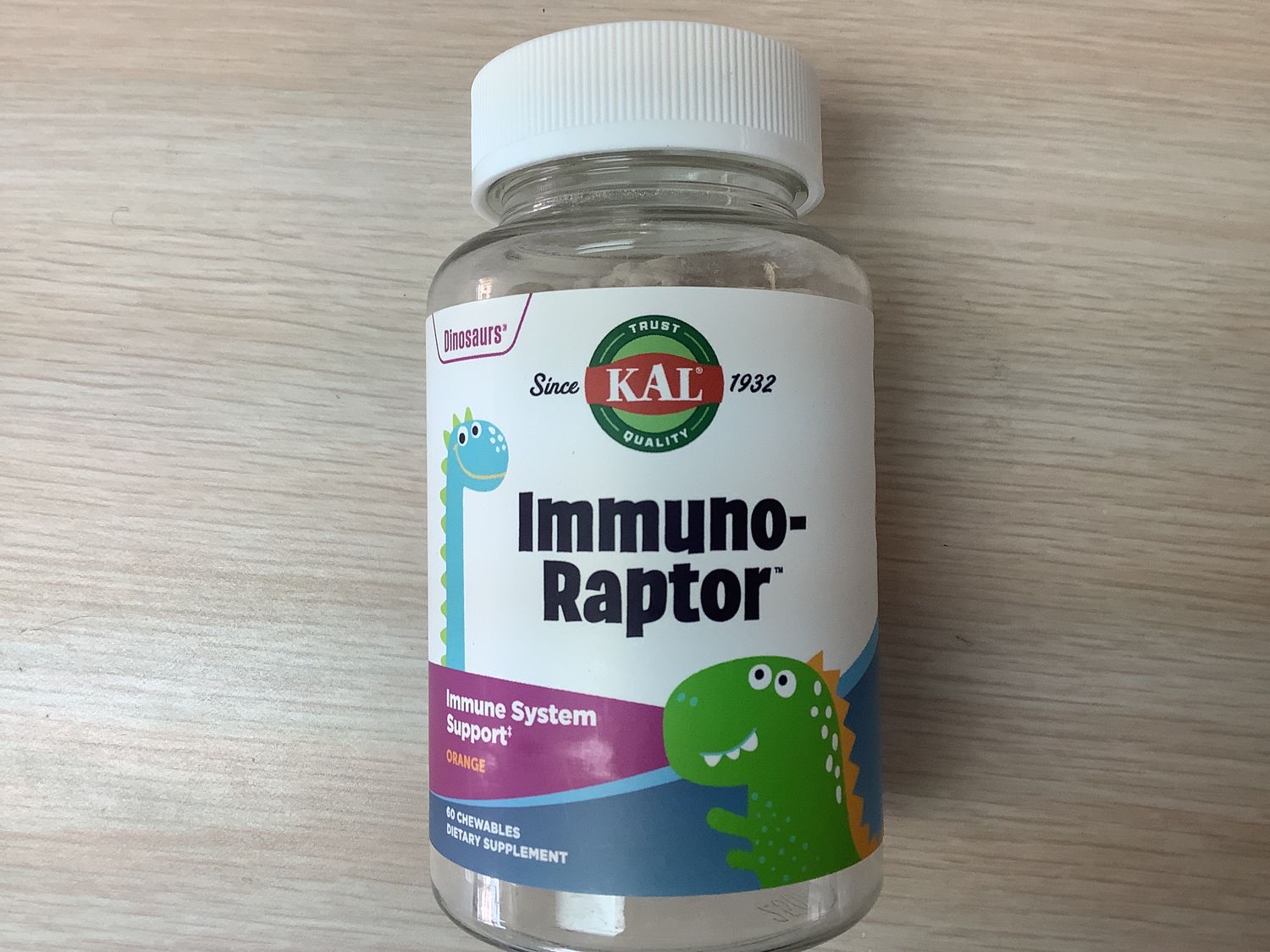 KAL ImmunoRaptor, Chewable, Orange 60ct