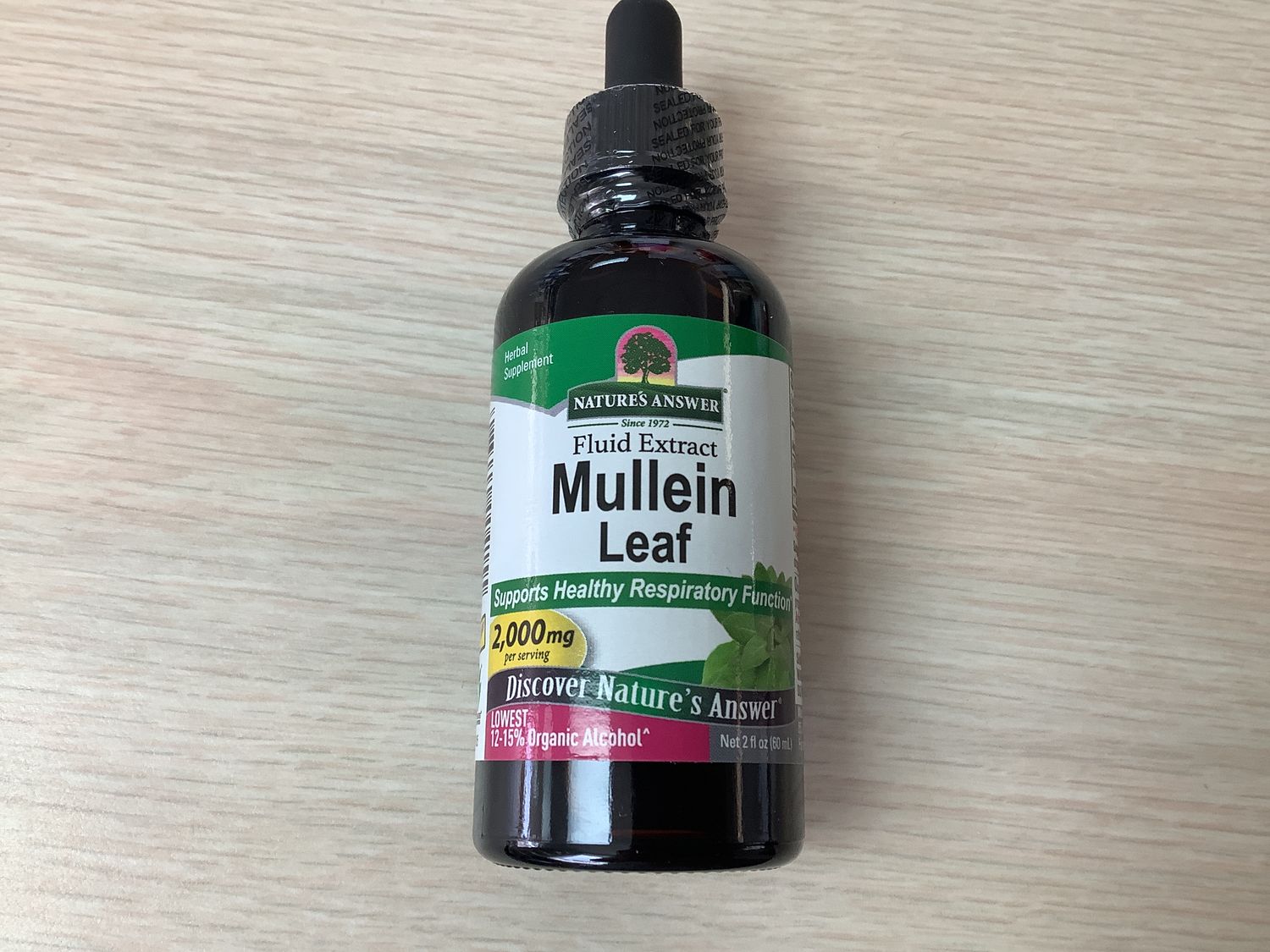 NATURES ANSWER Mullein Leaf Extract Low-Alcohol 2 oz
