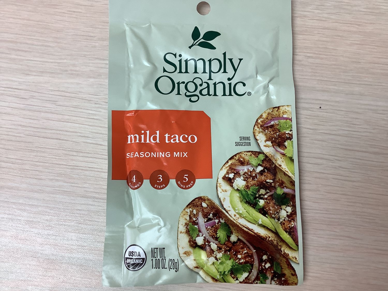 SIMPLY ORGANIC TACO SEASONING MIX MILD 1 OZ