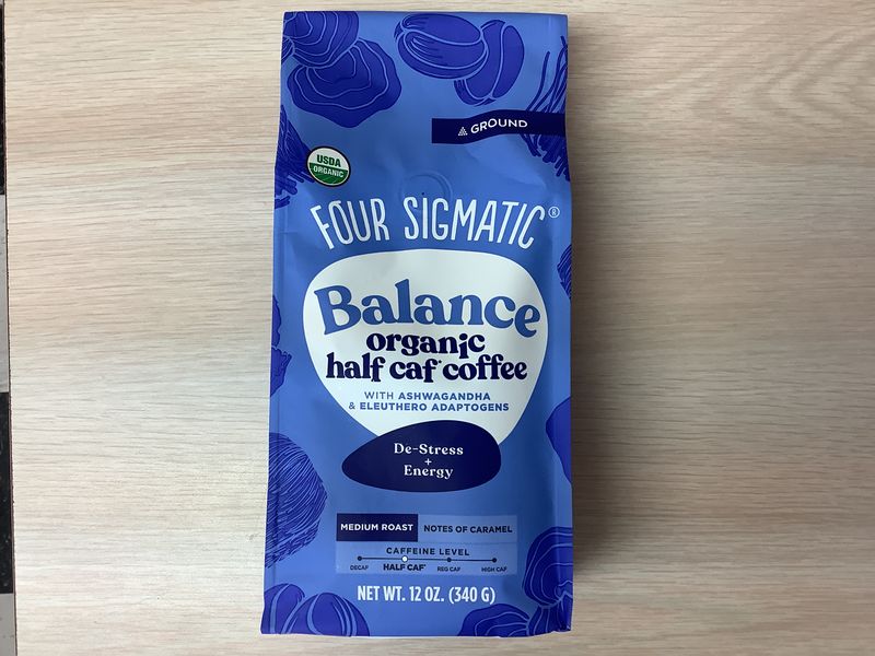 FOUR SIGMATIC ORGANIC Coffee Medium Roast Ground BALANCE Ashwagandha &amp; Tulsi 340g