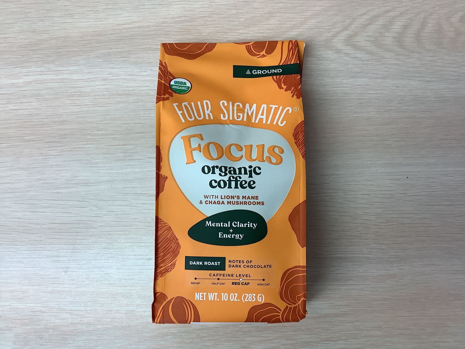 FOUR SIGMATIC ORGANIC Coffee Mushroom Ground THINK With Lions Mane 12 OZ