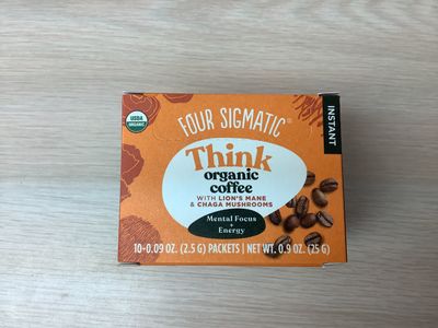 FOUR SIGMATIC THINK MUSHROOM COFFEE WITH LIONS MANE &amp; CHAGA 10 PACKETS