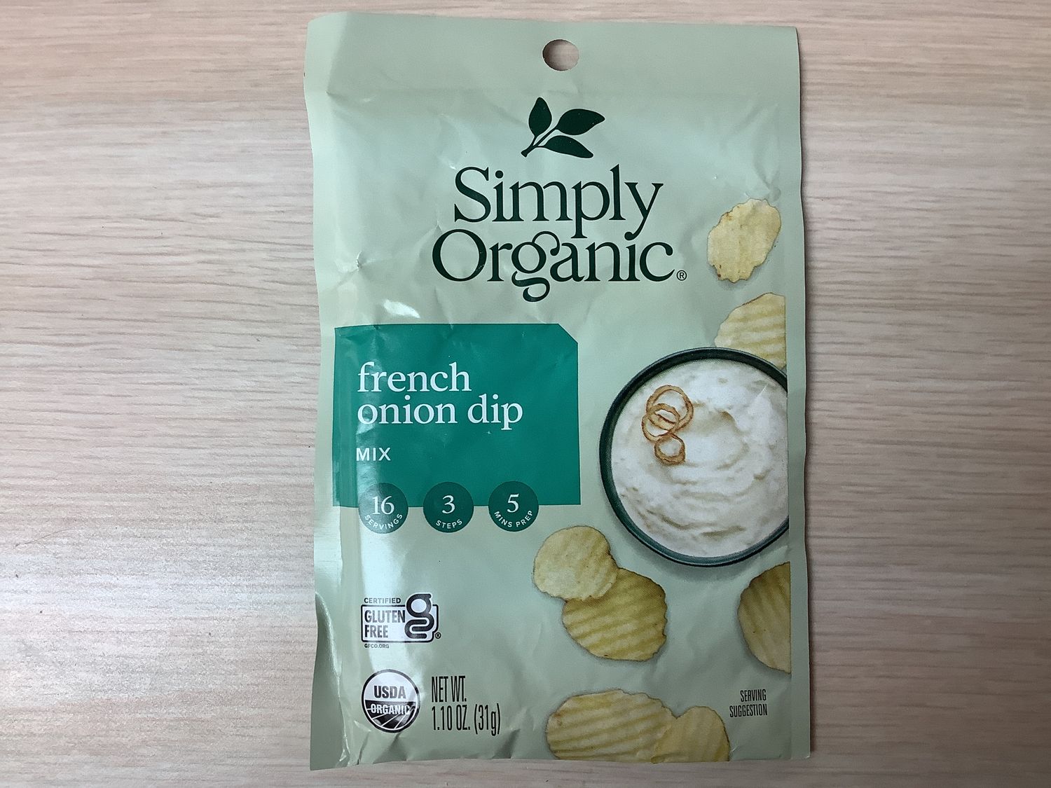 SIMPLY ORGANIC FRENCH ONION DIP MIX ORGANIC 1.1 OZ