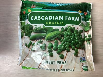 CASCADIAN FARM ORGANIC FROZEN VEGETABLE PEAS SWEET 10 OZ