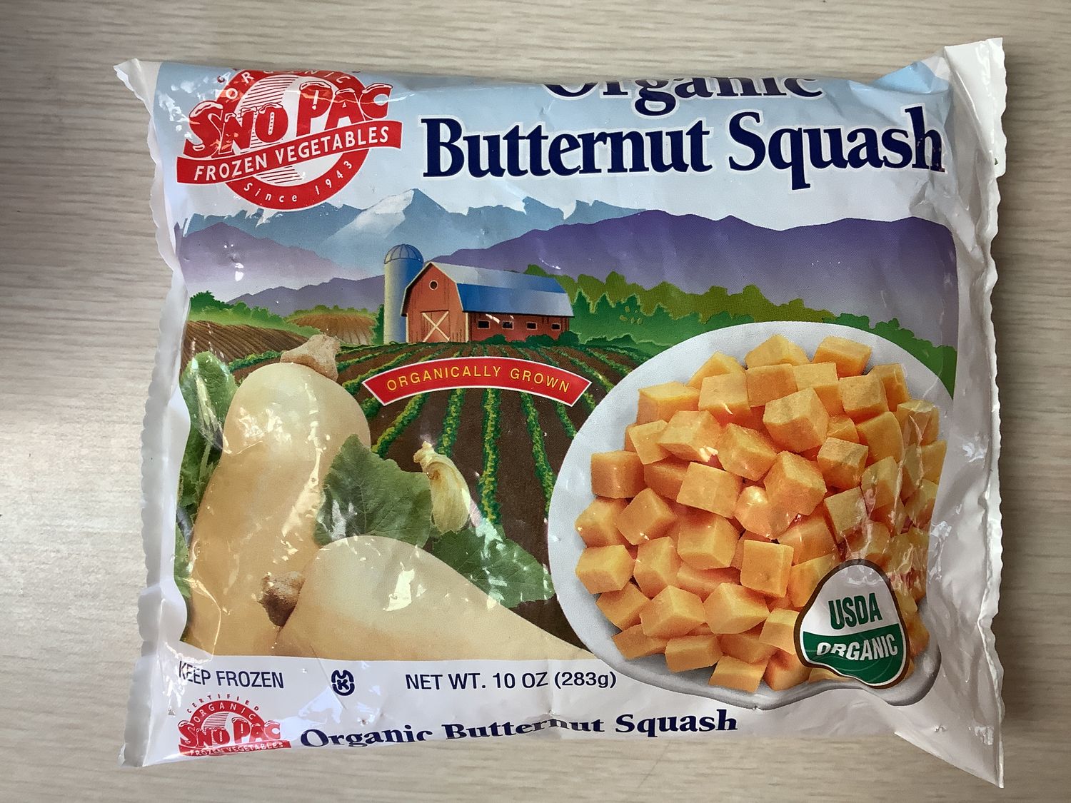 SNO PAC FROZEN SQUASH BUTTERNUT ORGANIC 10 OZ
