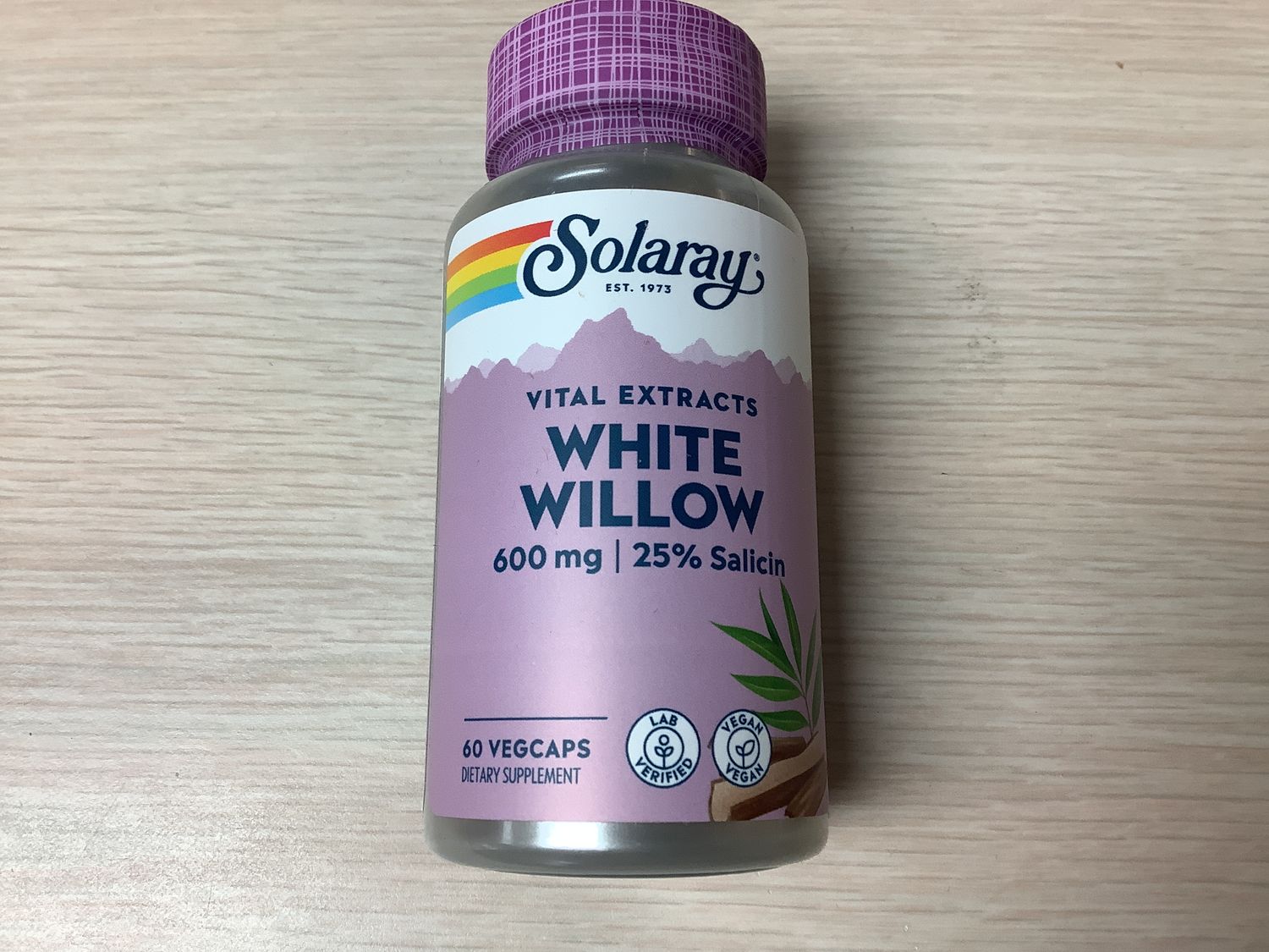 SOLARAY White Willow Bark Extract, Veg Cap 60ct