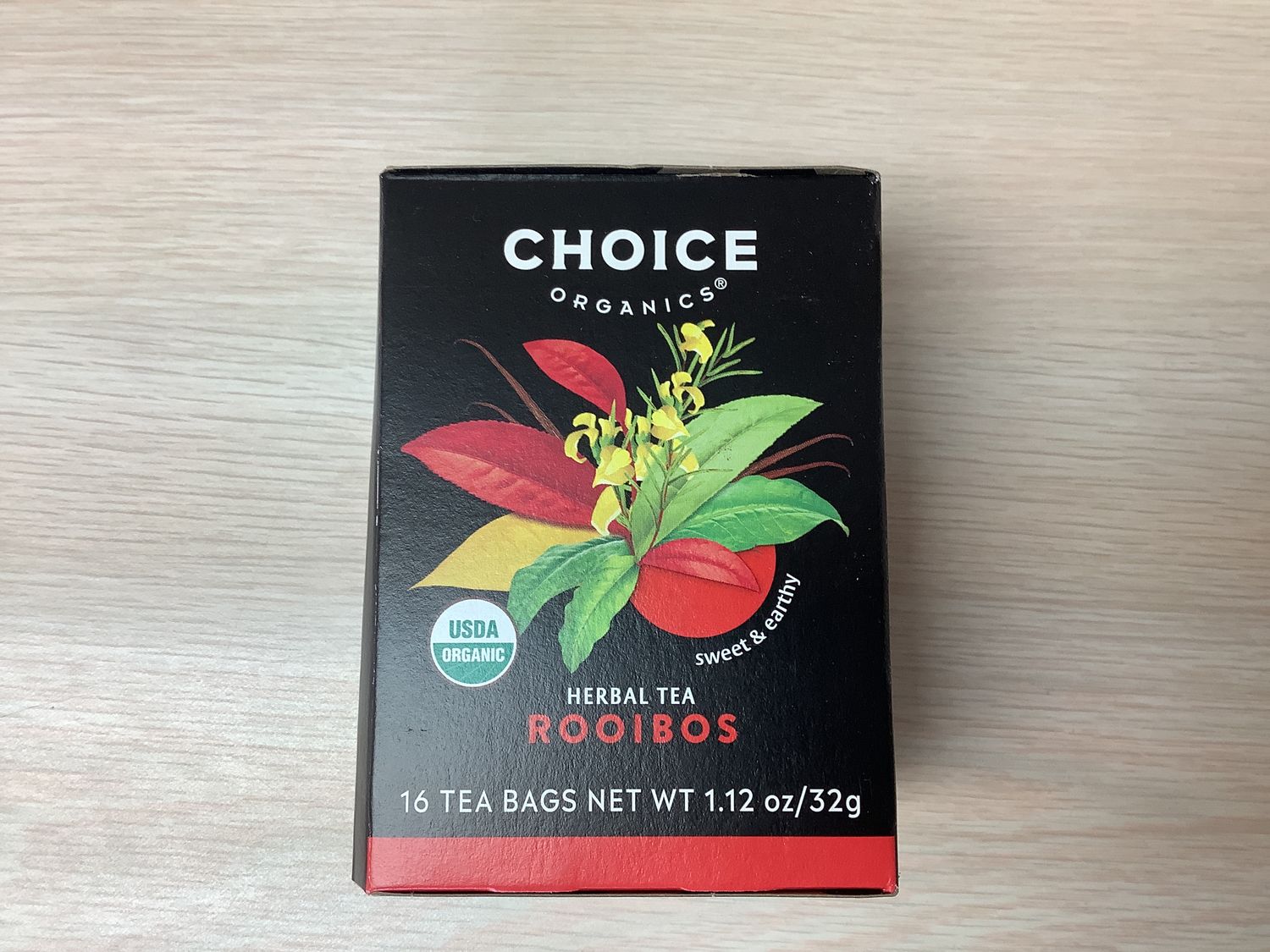 CHOICE TEAS ROOIBOS ORGANIC HERBAL TEA 16 BAG
