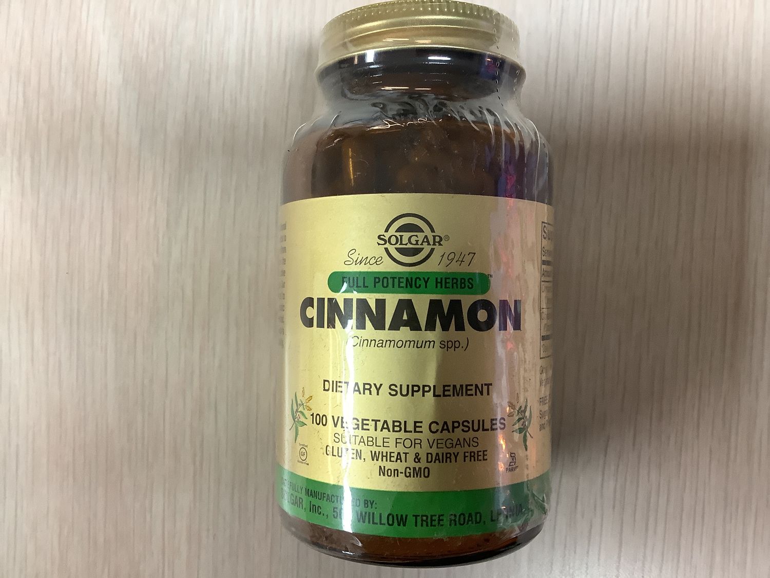 SOLGAR FP Cinnamon Vegetable Capsules  100