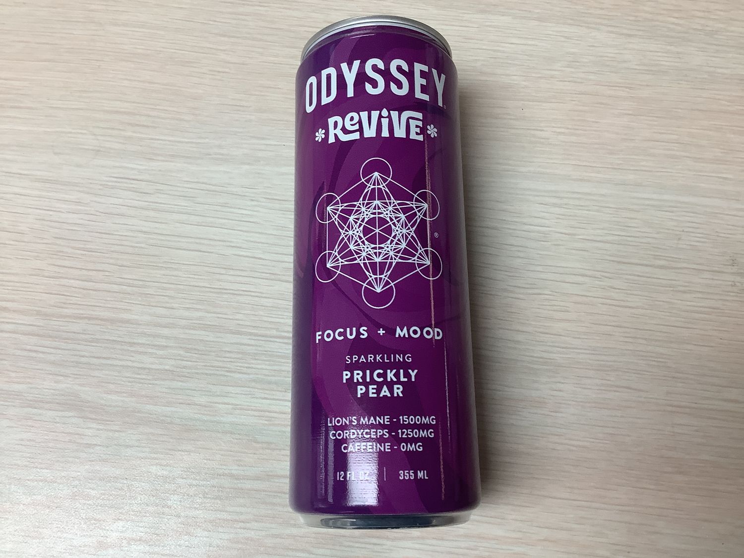 Odyssey Elixir Bev Revive Sparkling Hydration Prickly Pear - 12FO single