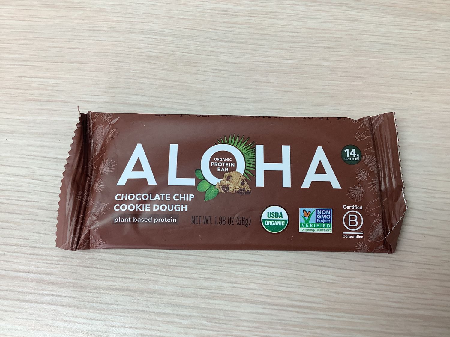 ALOHA CHOCOLATE CHIP COOKIE DOUGH PROTEIN BAR single