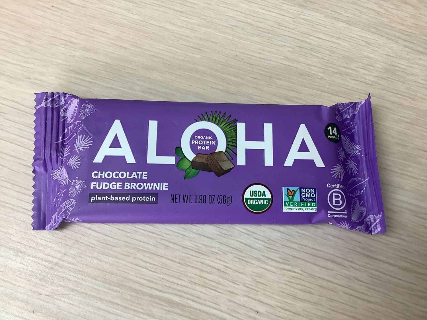 ALOHA CHOCOLATE FUDGE BROWNIE PROTEIN BAR single