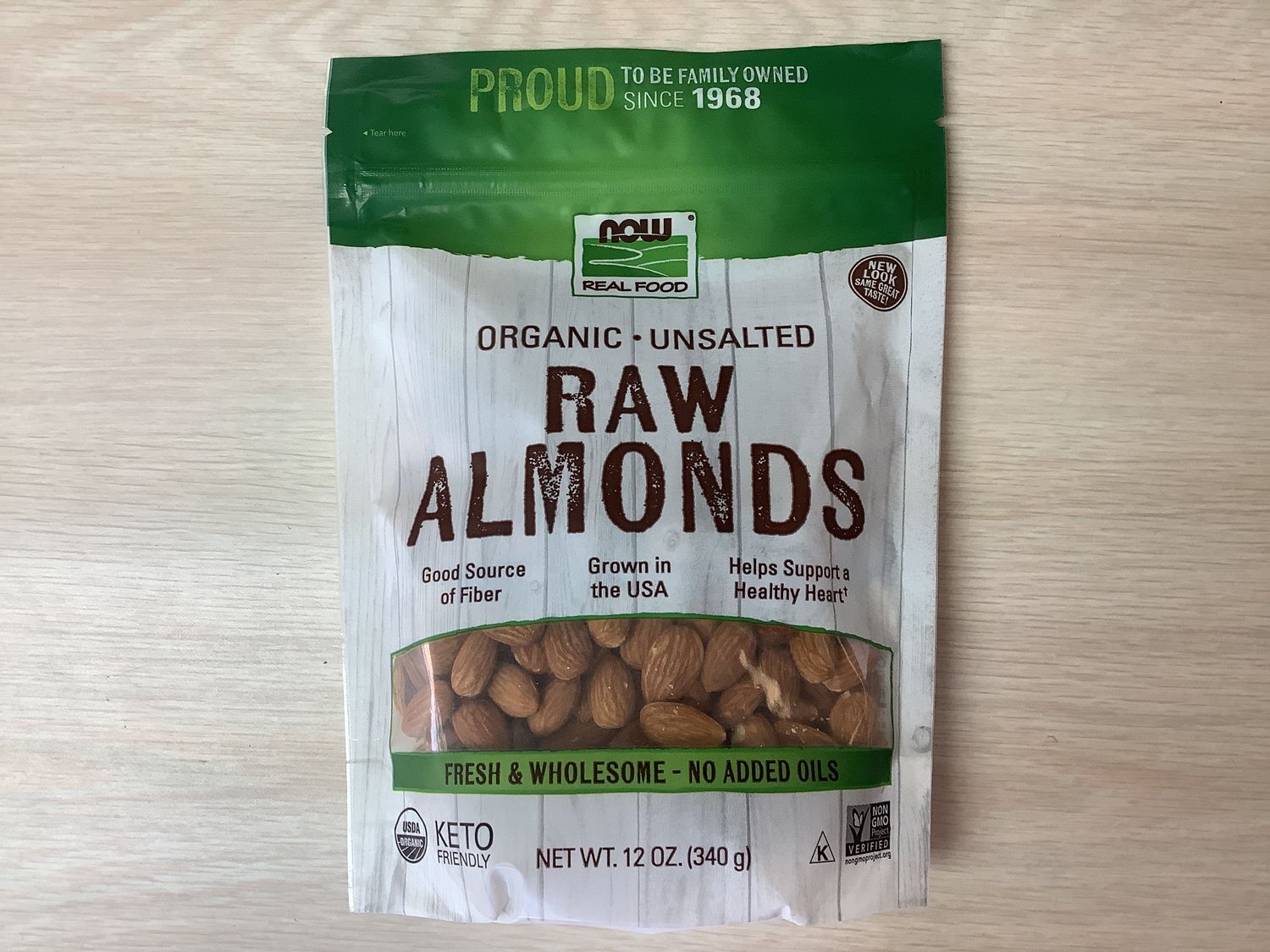 NOW ALMONDS ORGANIC RAW SHELLED 1 lbs