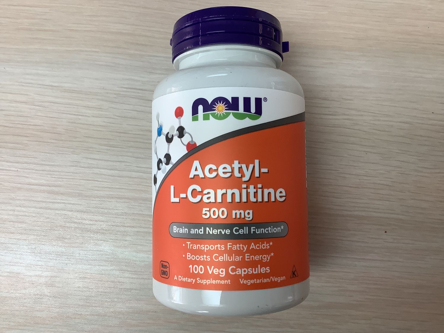 NOW ACETYL L-CARNITINE 500mg 100 VCAPS