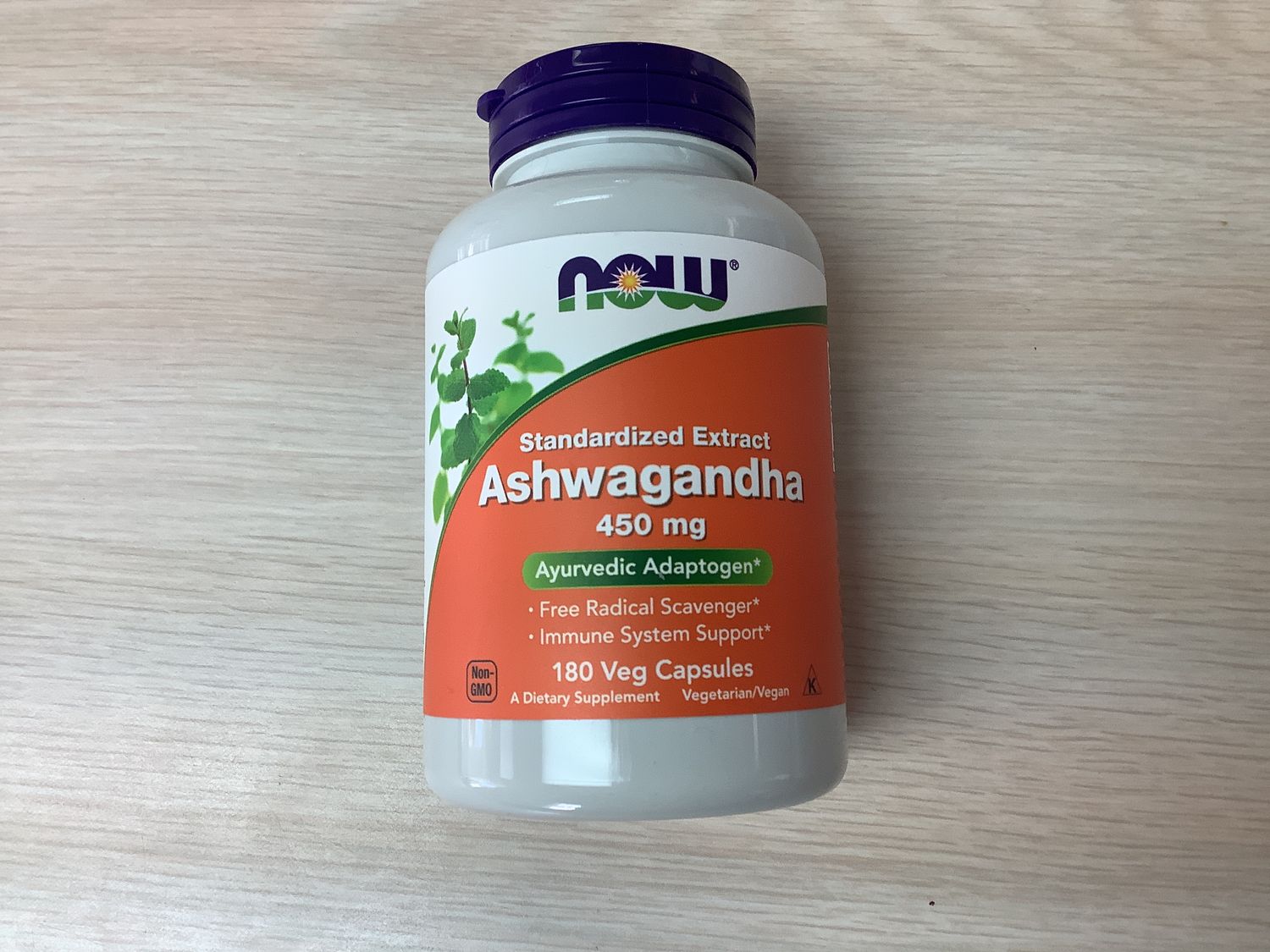 NOW ASHWAGANDHA 450 mg 180 vcaps
