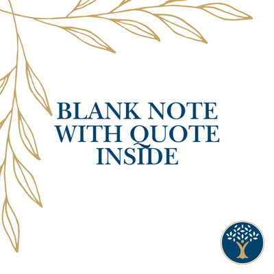 Blank Note With Quote Inside