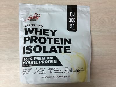HEARTHY FOODS Whey Protein Powder Isolate Unsweetened 32 oz