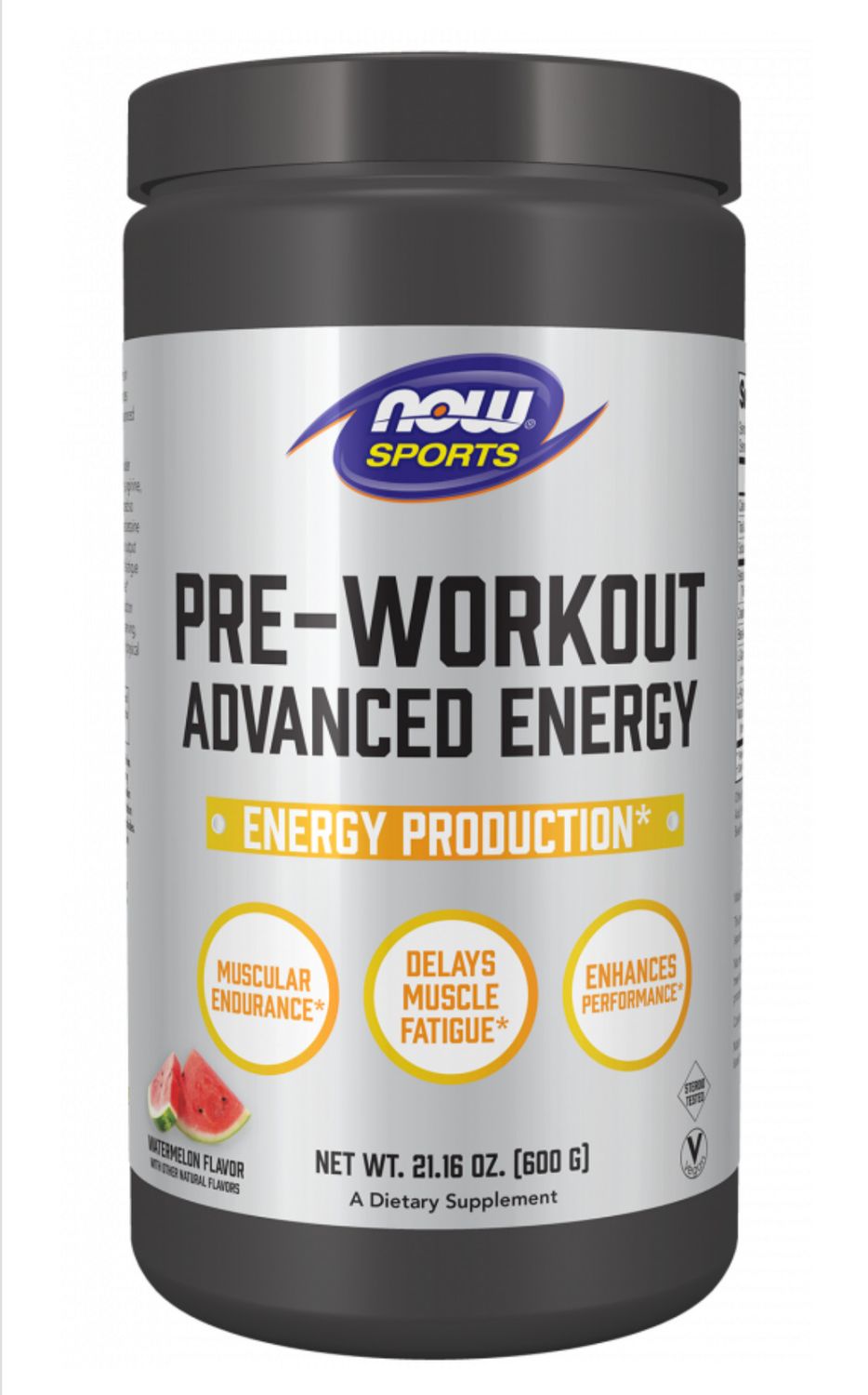 NOW PRE-WORKOUT ADVANCED ENERGY POWDER 600 g